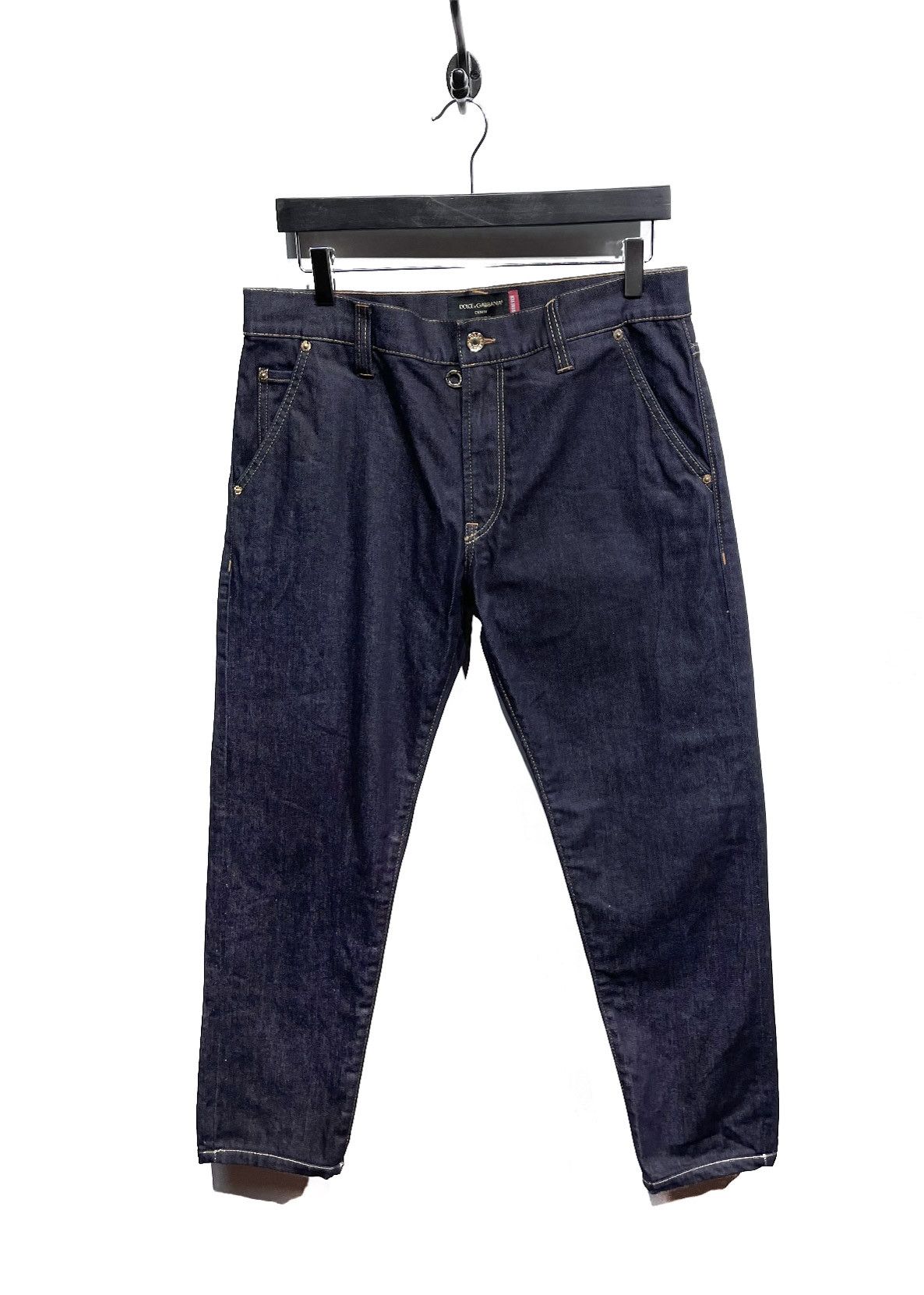 Dolce & Gabbana Dolce & Gabbana Navy Blue Raw Denim Jeans Size US 32 / EU 48 - 1 Thumbnail