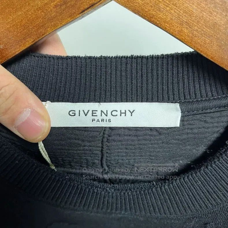 Givenchy givenchy distressed black sweatshirt with logo. Size US S / EU 44-46 / 1 - 3 Thumbnail