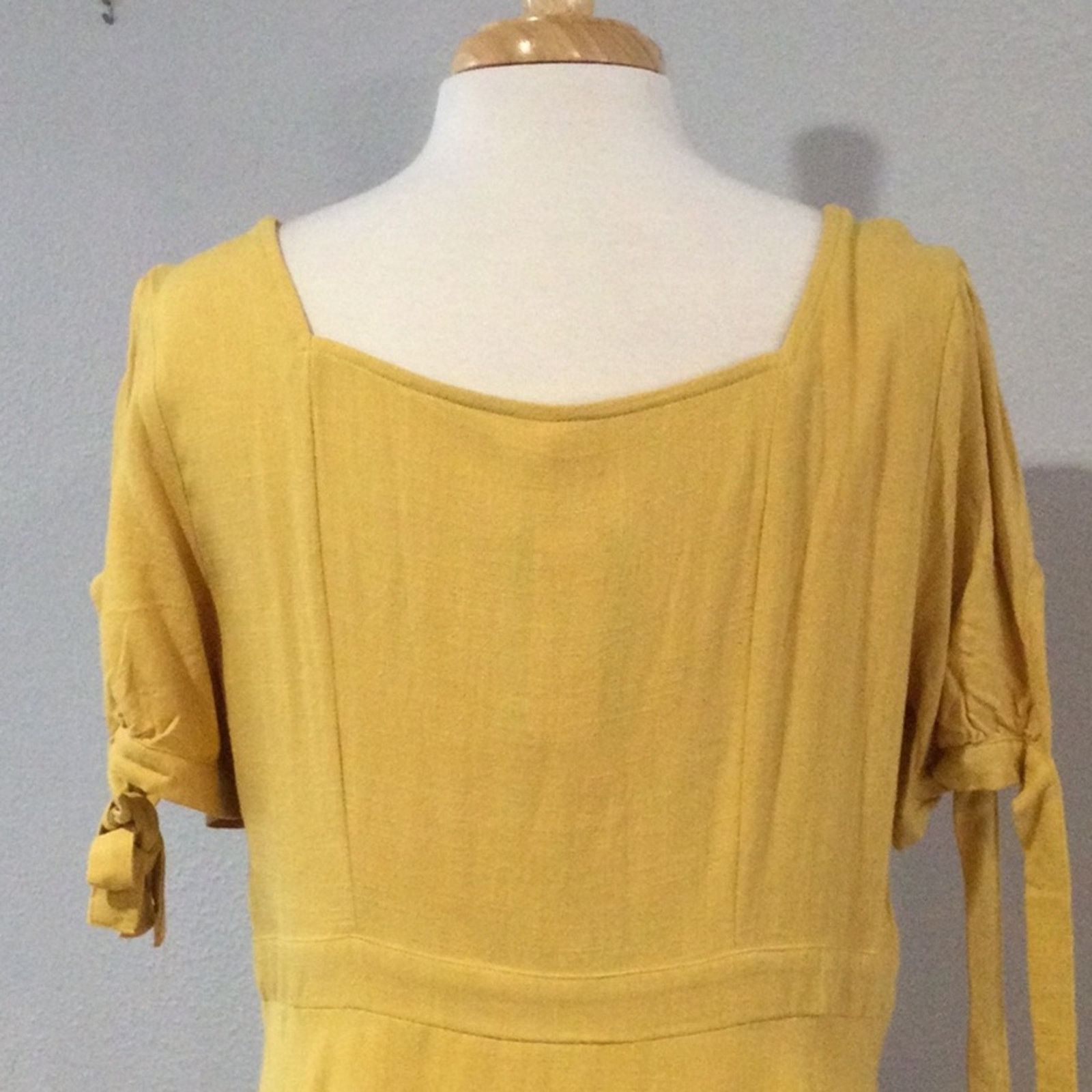 Other IFFEI Mustard Yellow Full Button Sleeve A-Line Dress XL NWT Size XL / US 12-14 / IT 48-50 - 11 Thumbnail