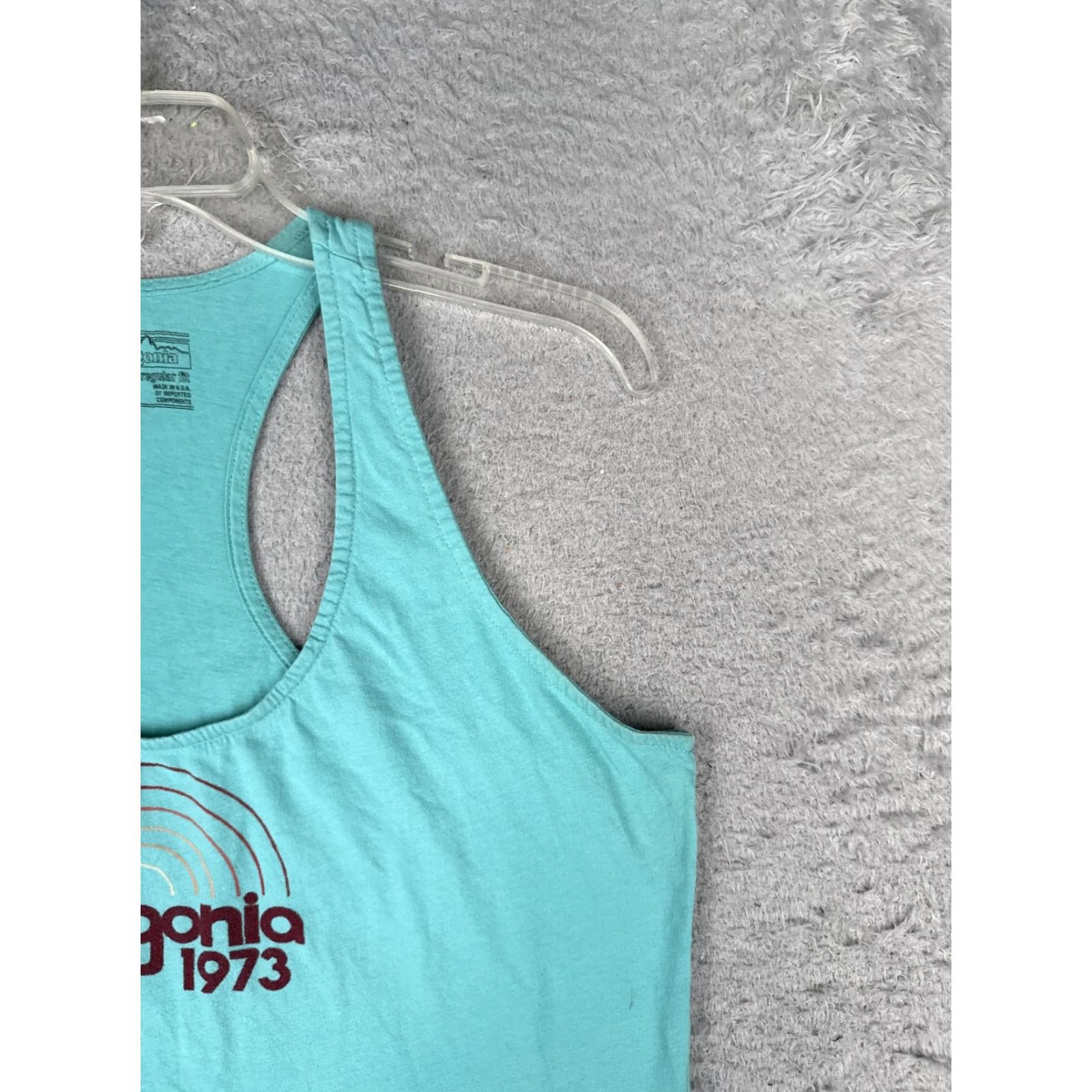 Patagonia Patagonia Tank Top Womens M Blue Racerback 1973 Graphic Lightweight Sleeveless Activewear Shirt Size M / US 6-8 / IT 42-44 - 2 Thumbnail