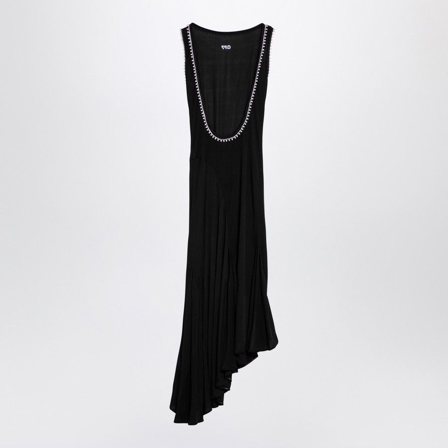 Off-White o1d2blof0924 Stretch Jersey Dress in Black Size M / US 6-8 / IT 42-44 - 2 Thumbnail