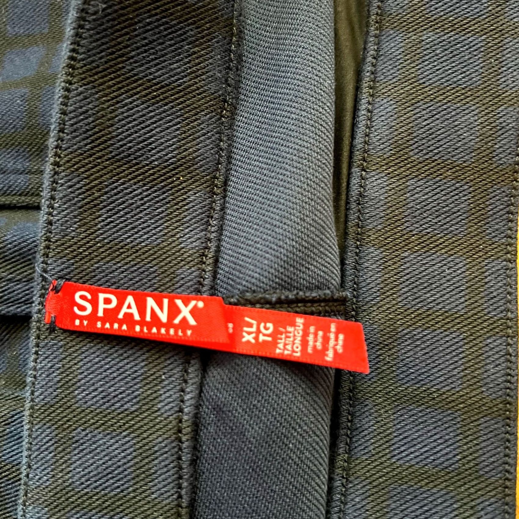 Spanx SPANX Pants Womens XL Ankle Leggings Jeggings 20018T Blue Black Womens Size 40" / US 18 - 6 Thumbnail