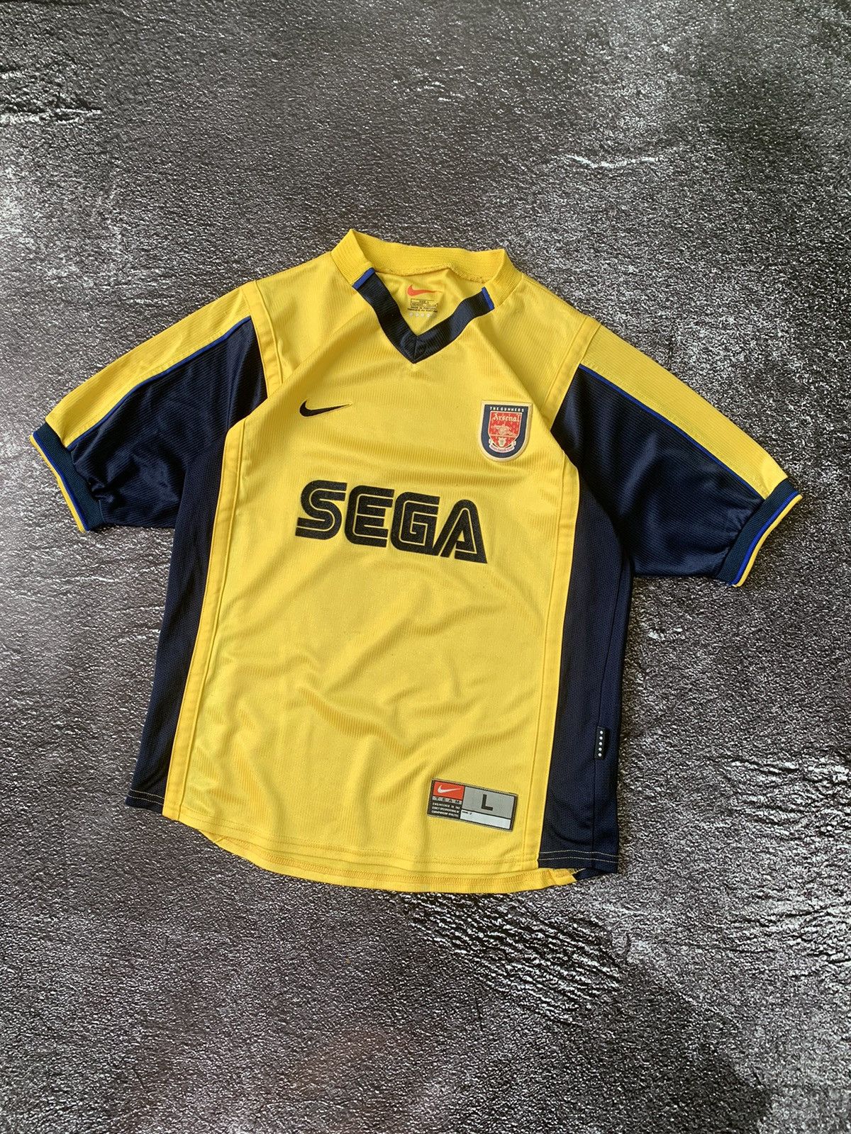 ARSENAL LONDON 1999 2001 AWAY FOOTBALL SHIRT SOCCER JERSEY NIKE sz