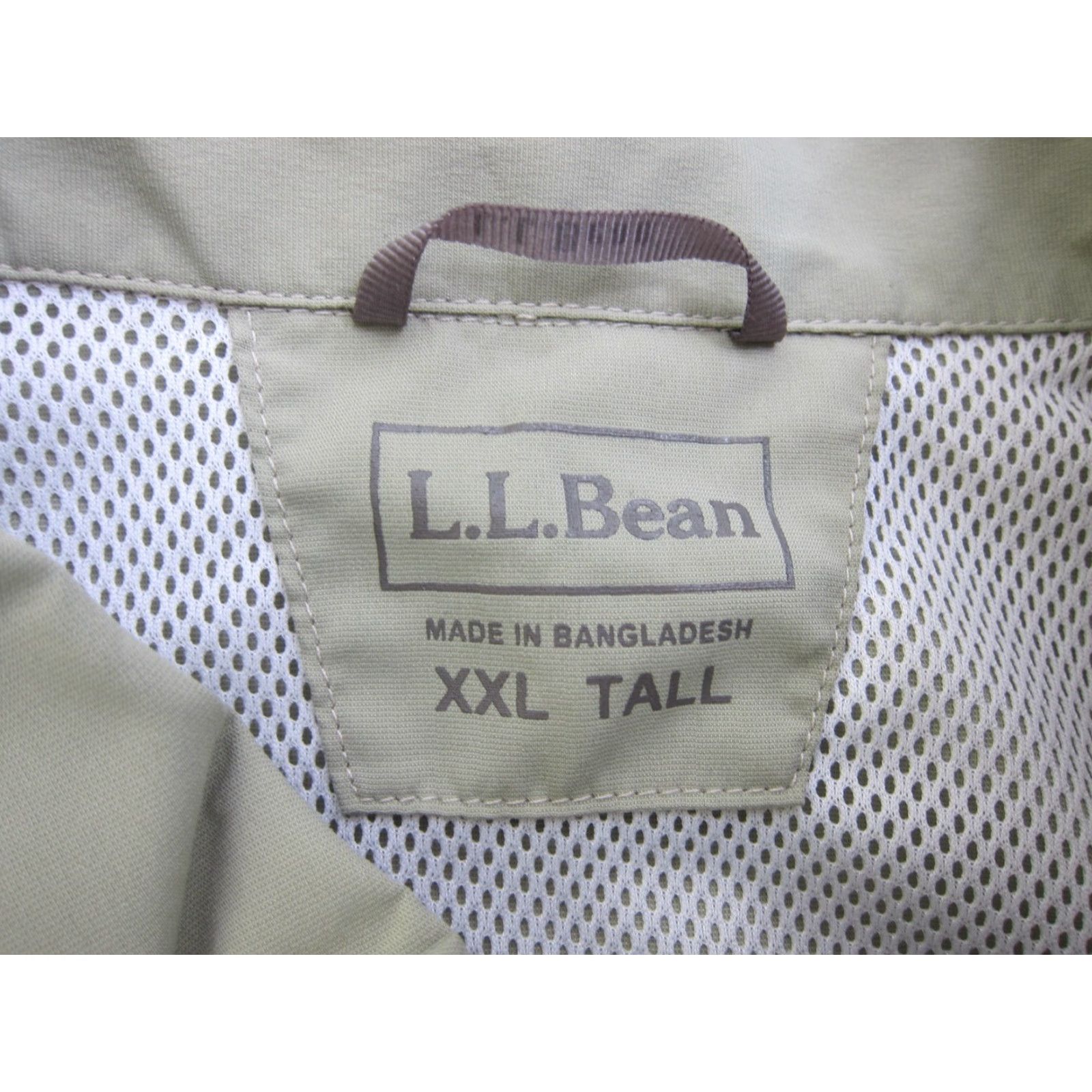 Vintage L.L. Bean Nylon Stretch Green Zip Pocket Button Down Long Sleeve Pack Shirt XXL Size US XXL / EU 58 / 5 - 3 Thumbnail
