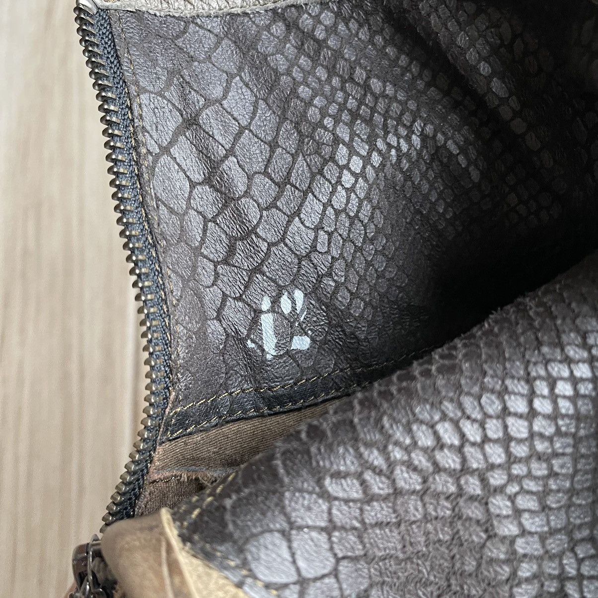 14th Addiction Back Zip Serpent Buckle Croc Leather Granvill Engineer Boots Size US 9.5 / EU 42-43 - 7 Thumbnail