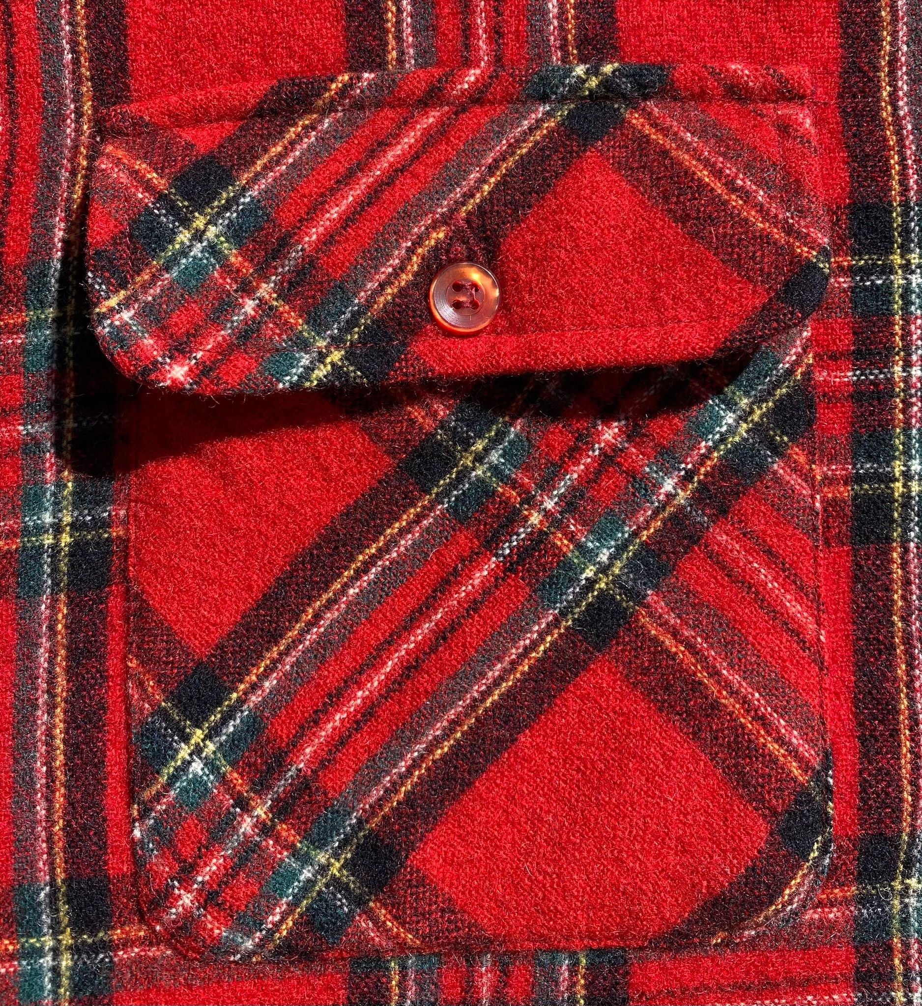 Vintage 90’s Wool Plaid Distressed Flannel Shirt XL Tall Size US XL / EU 56 / 4 - 7 Thumbnail