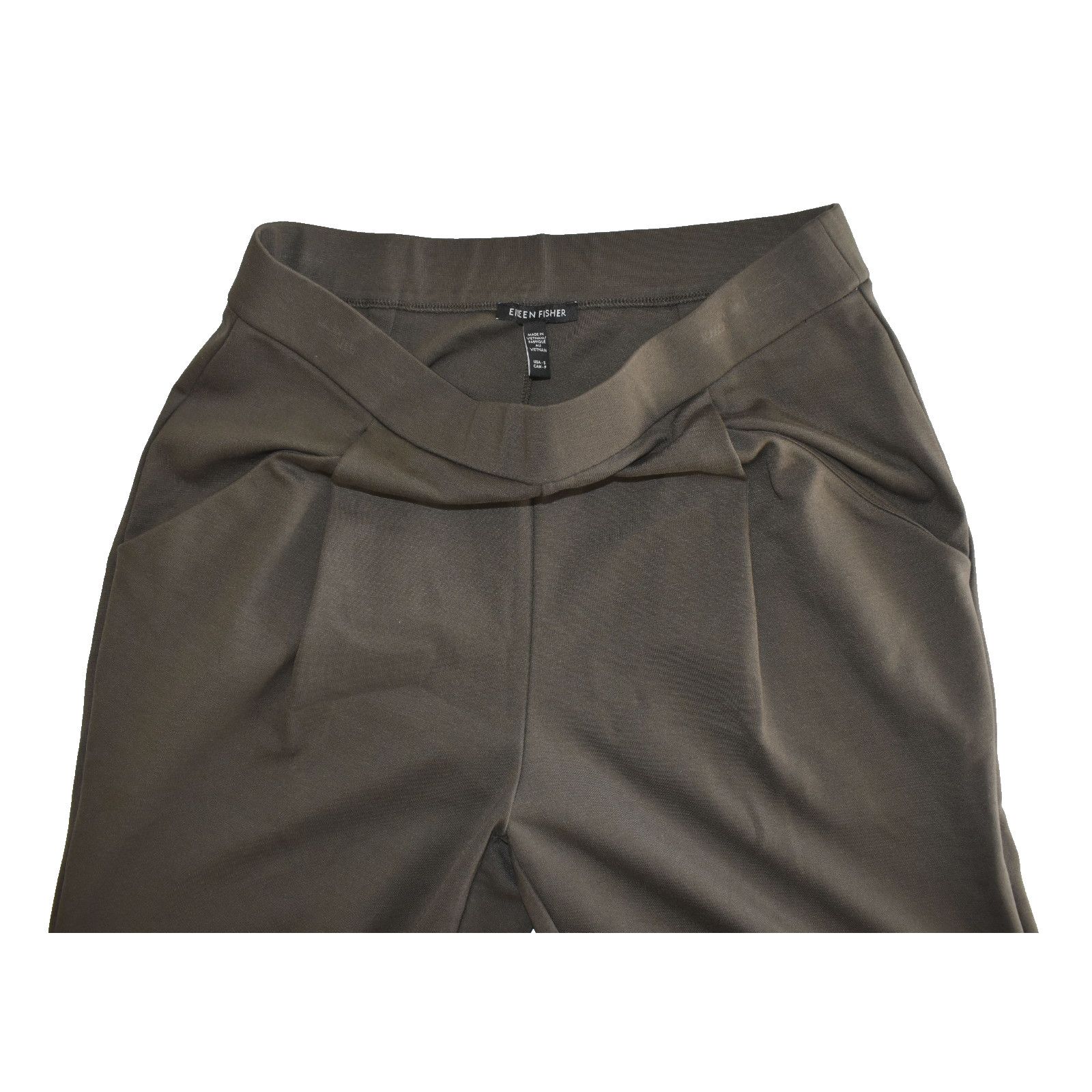Eileen Fisher EILEEN FISHER Brown Pockets Pleated Front Trouser Pants Sz S Size 30" / US 8 / IT 44 - 3 Thumbnail