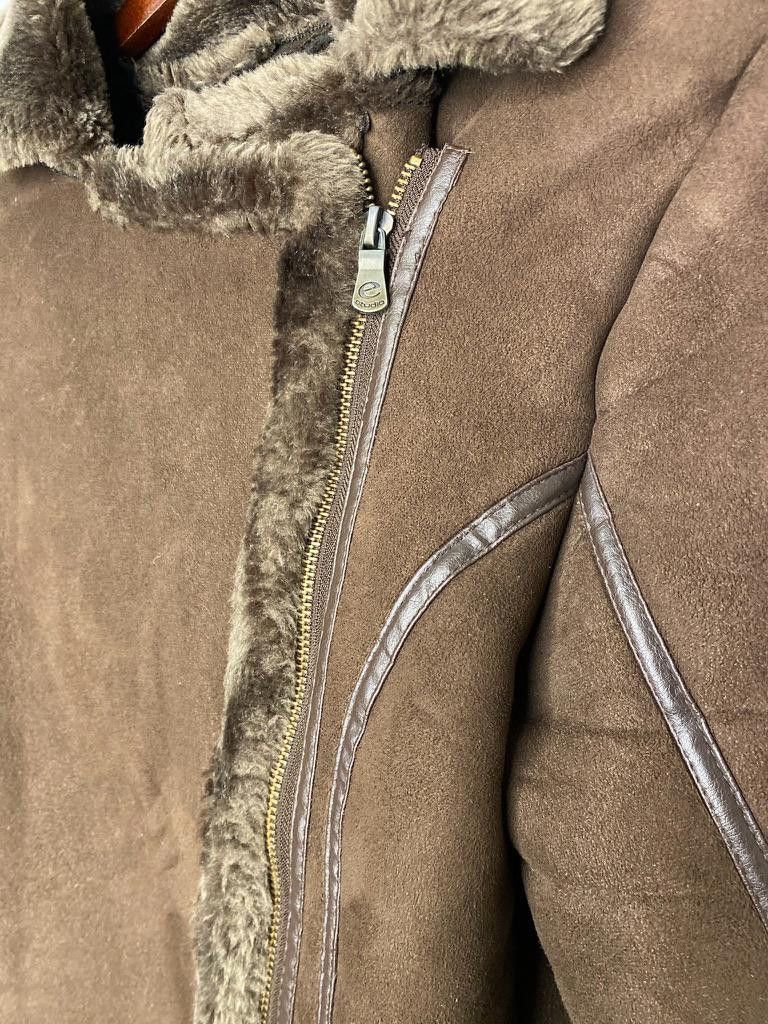 Designer Estudio Full Zip Faux Leather Fur Jacket Size Medium Size M / US 6-8 / IT 42-44 - 3 Thumbnail