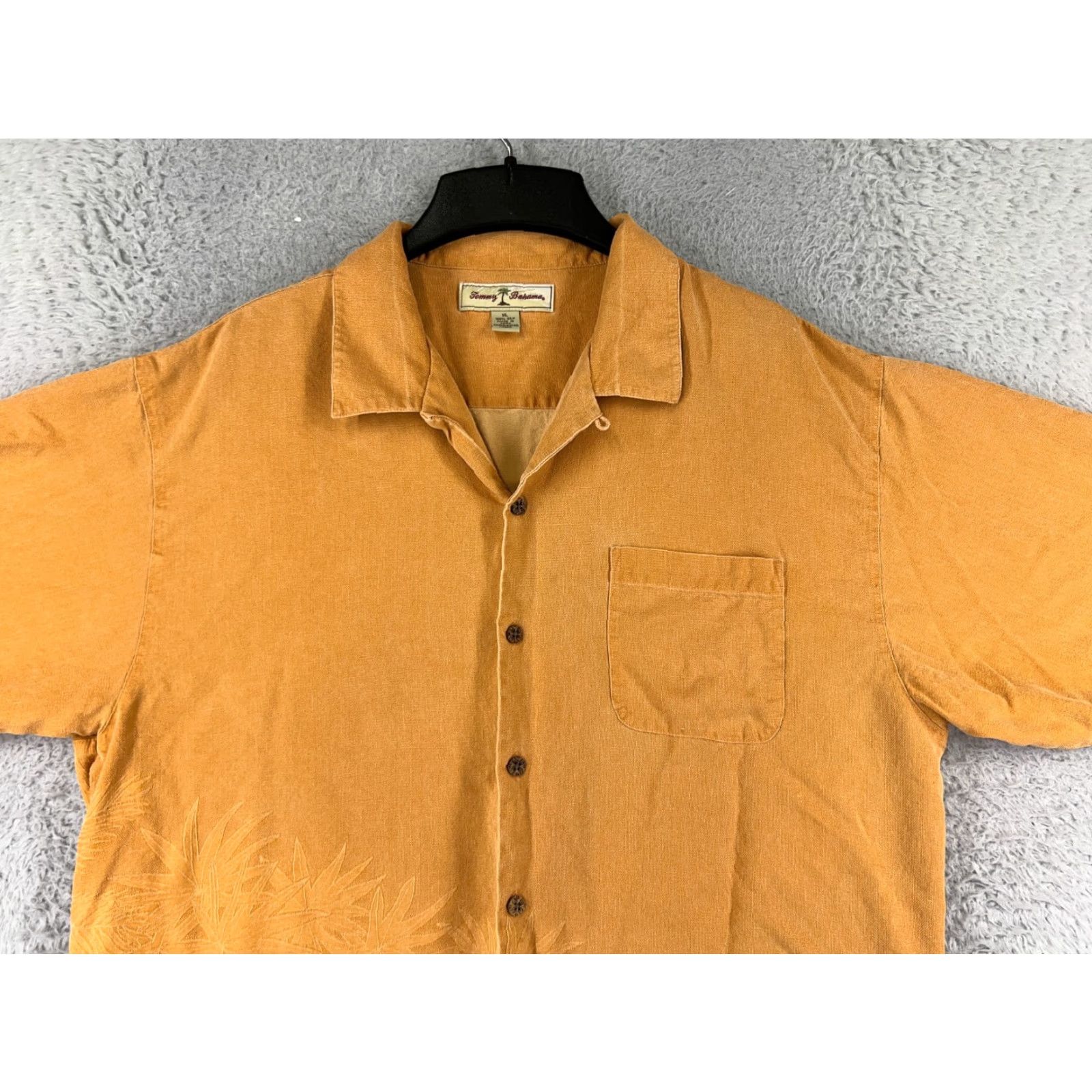 Tommy Bahama Tommy Bahama Shirt Men XL Orange Palm Tree Silk Hawaiian Button-Up Size US XL / EU 56 / 4 - 6 Thumbnail