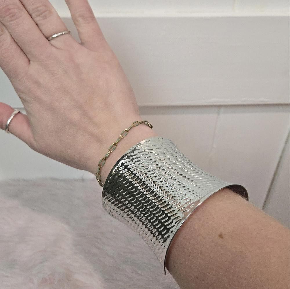Designer Metallic Cuff Bracelet Size ONE SIZE - 3 Thumbnail