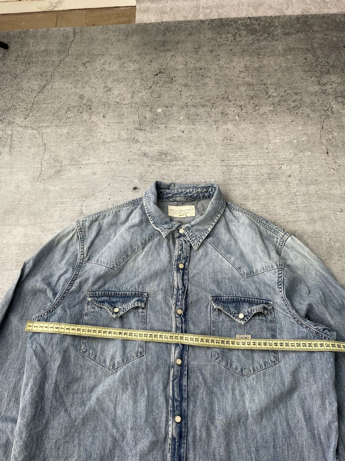 Denim & Supply Ralph Lauren Vintage Denim Supply by Ralph Lauren Distressed Jeans Shirt Size US XL / EU 56 / 4 - 9 Thumbnail