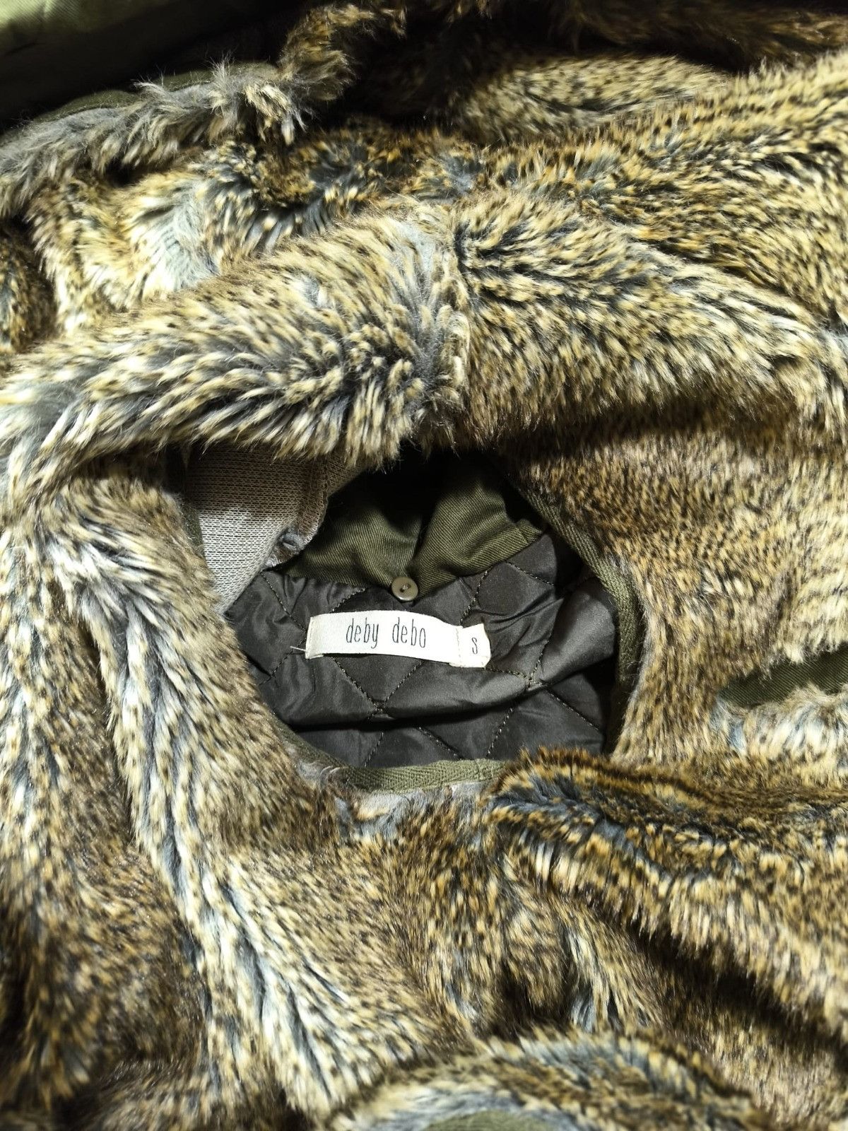 Other Japan Type FauxFur Military Faded Khaki Green Bomber Size S / US 4 / IT 40 - 10 Thumbnail