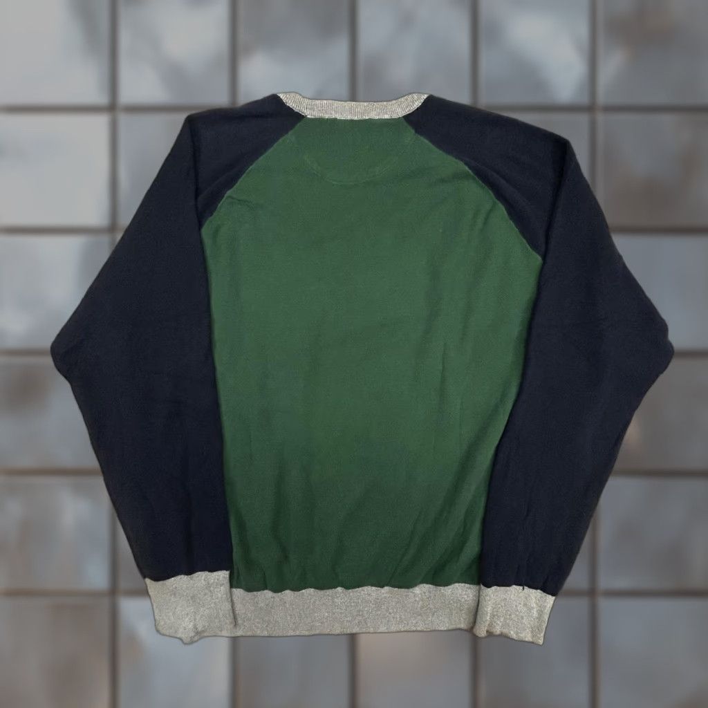 Polo Ralph Lauren Polo Ralph Lauren Sweater Mens XL Green Navy Raglan Pima Cotton Crewneck Logo Size US XL / EU 56 / 4 - 1 Thumbnail