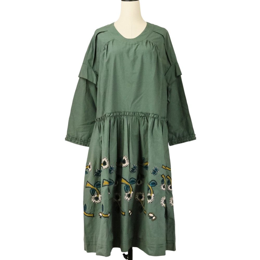 mina perhonen Mina Perhonen mina perhonen yume silk blend midi dress Textile Dresses ya3769 DUTY FREE for USA Size ONE SIZE - 1 Thumbnail