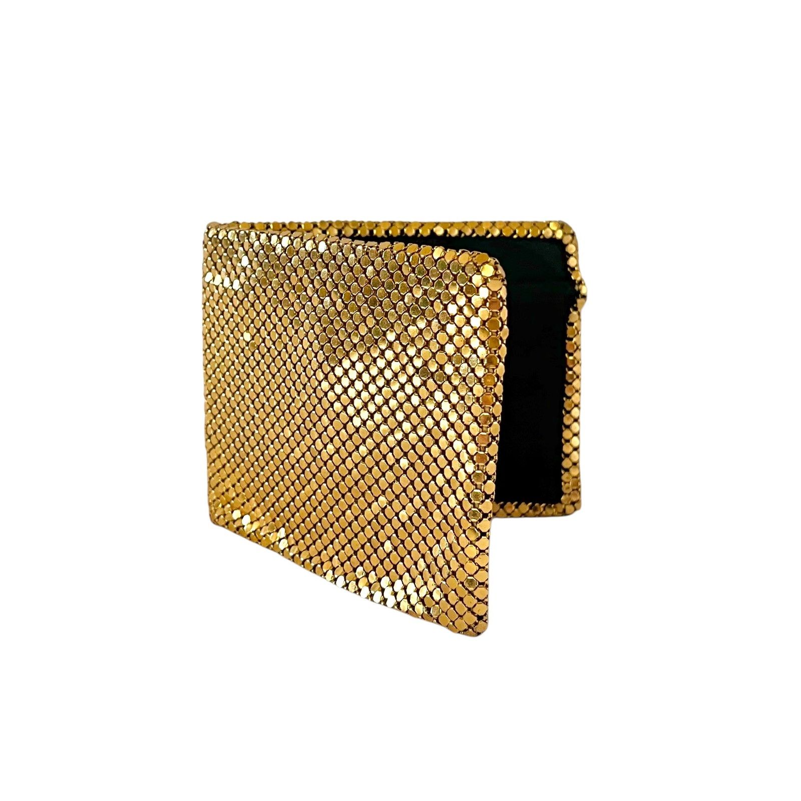 Vintage Vintage Gold-Tone Liquid Metal Mesh Chainmail Bifold Wallet Size ONE SIZE - 1 Thumbnail