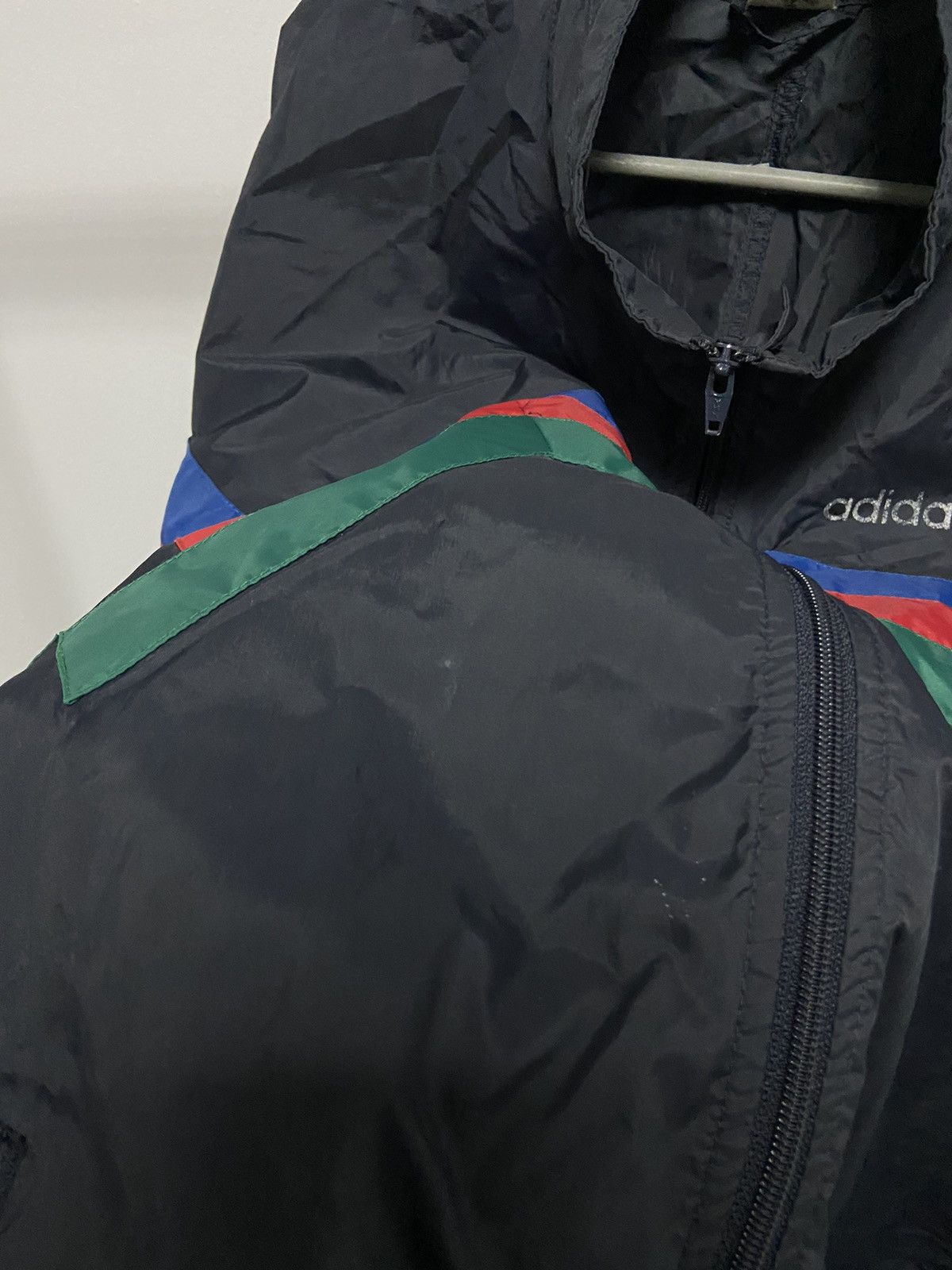 Adidas × Vintage Adidas Vintage Windbreaker Light Jacket Stripes Raincoat Size US XL / EU 56 / 4 - 9 Thumbnail