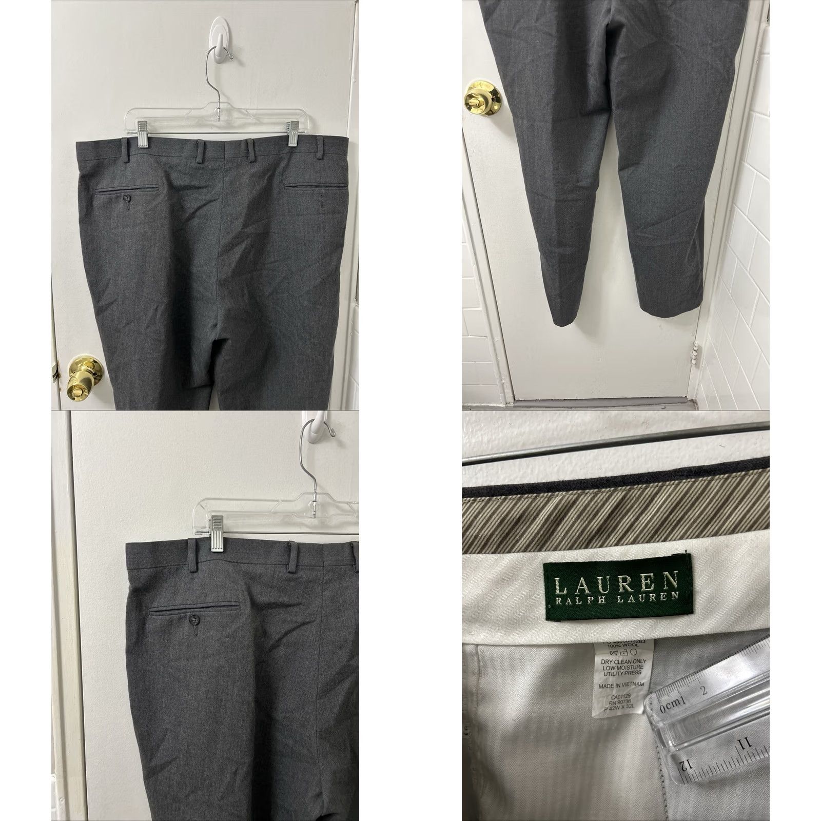 Ralph Lauren Lauren Ralph Lauren Dress Pants Mens 42x31 Charcoal Gray 100% Wool Flat Front Dress Pants Mens Regular 42x31 Gray Wool Flat Front Vintage: No False? Size US 42 / EU 58 - 8 Thumbnail