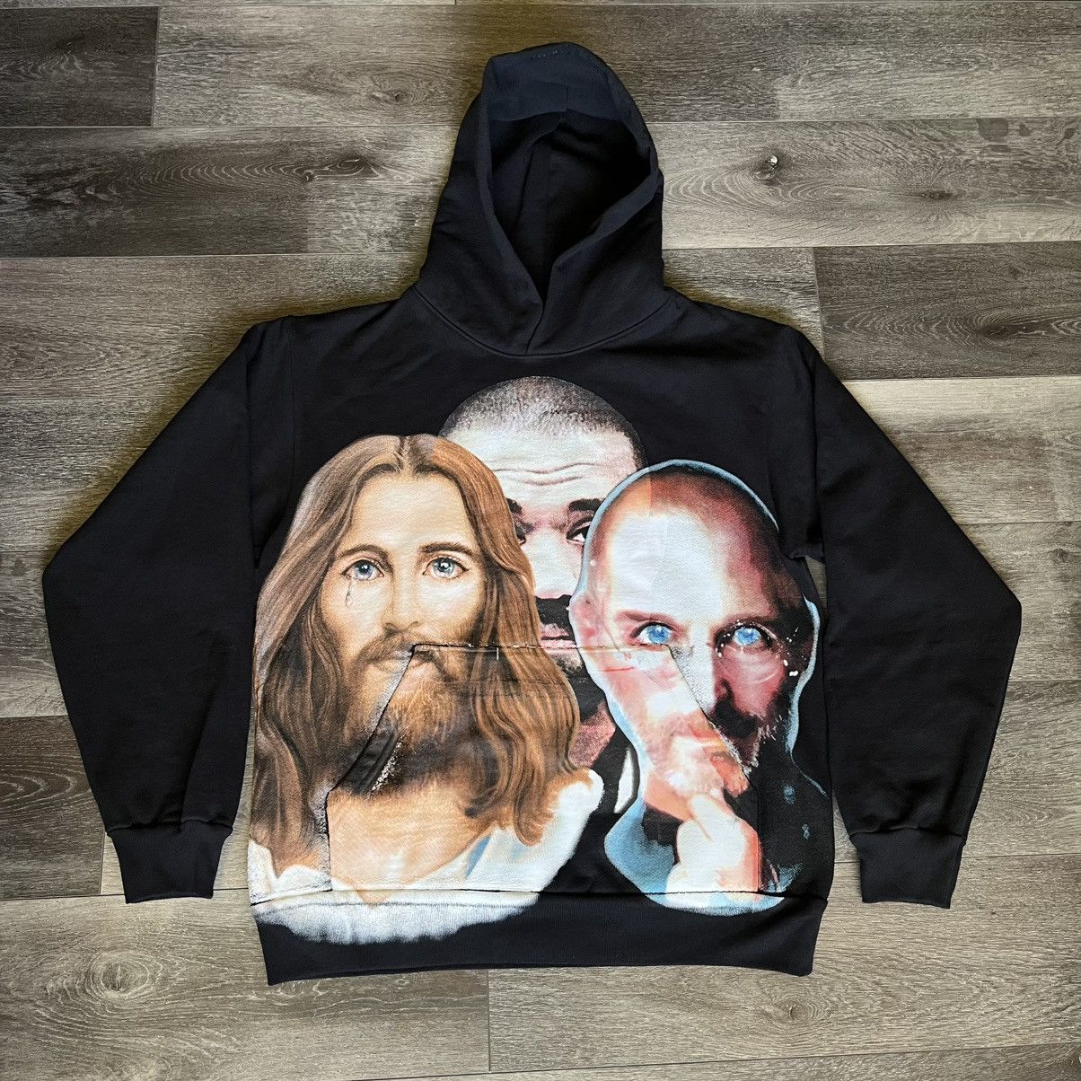 Marcel Zago Momar Orlando Jesus Kanye Triple Face Hoodie