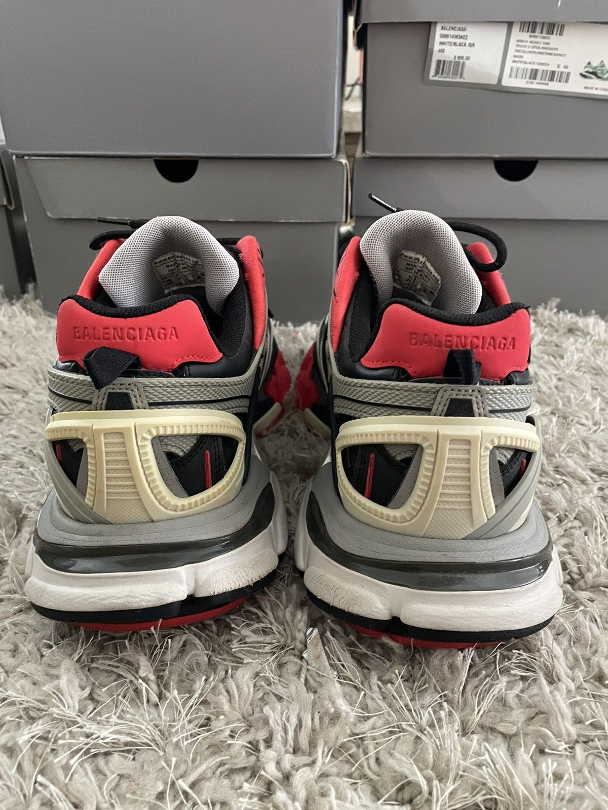 Balenciaga Balenciaga Track 2 black/Grey/Red Size US 12 / EU 45 - 6 Thumbnail