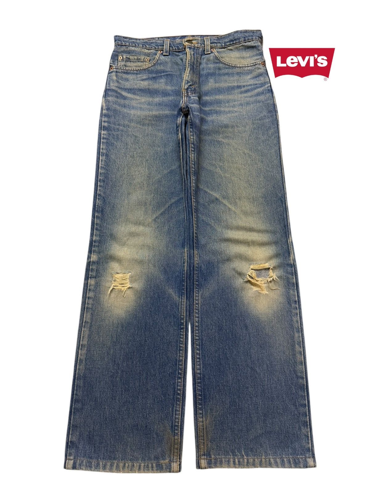 Levi's Vintage Clothing Vintage 90s Levis 515 Blue Mud Wash Distressed Straight Leg Size US 31 - 1 Thumbnail