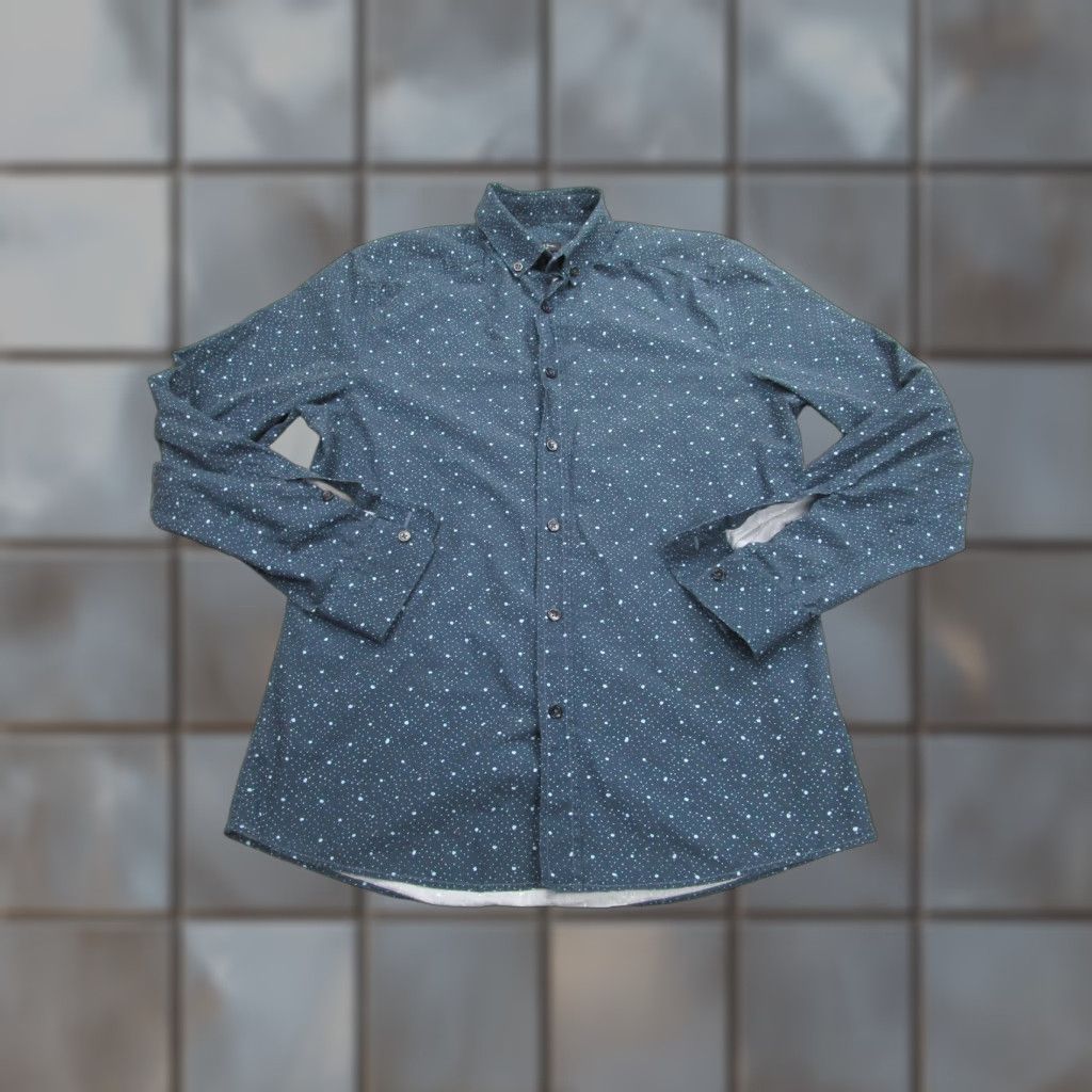 Paul Smith Paul Smith Shirt Men Small Blue White Dot Pattern Button-Up Long Sleeve Casual Size US S / EU 44-46 / 1 - 1 Thumbnail