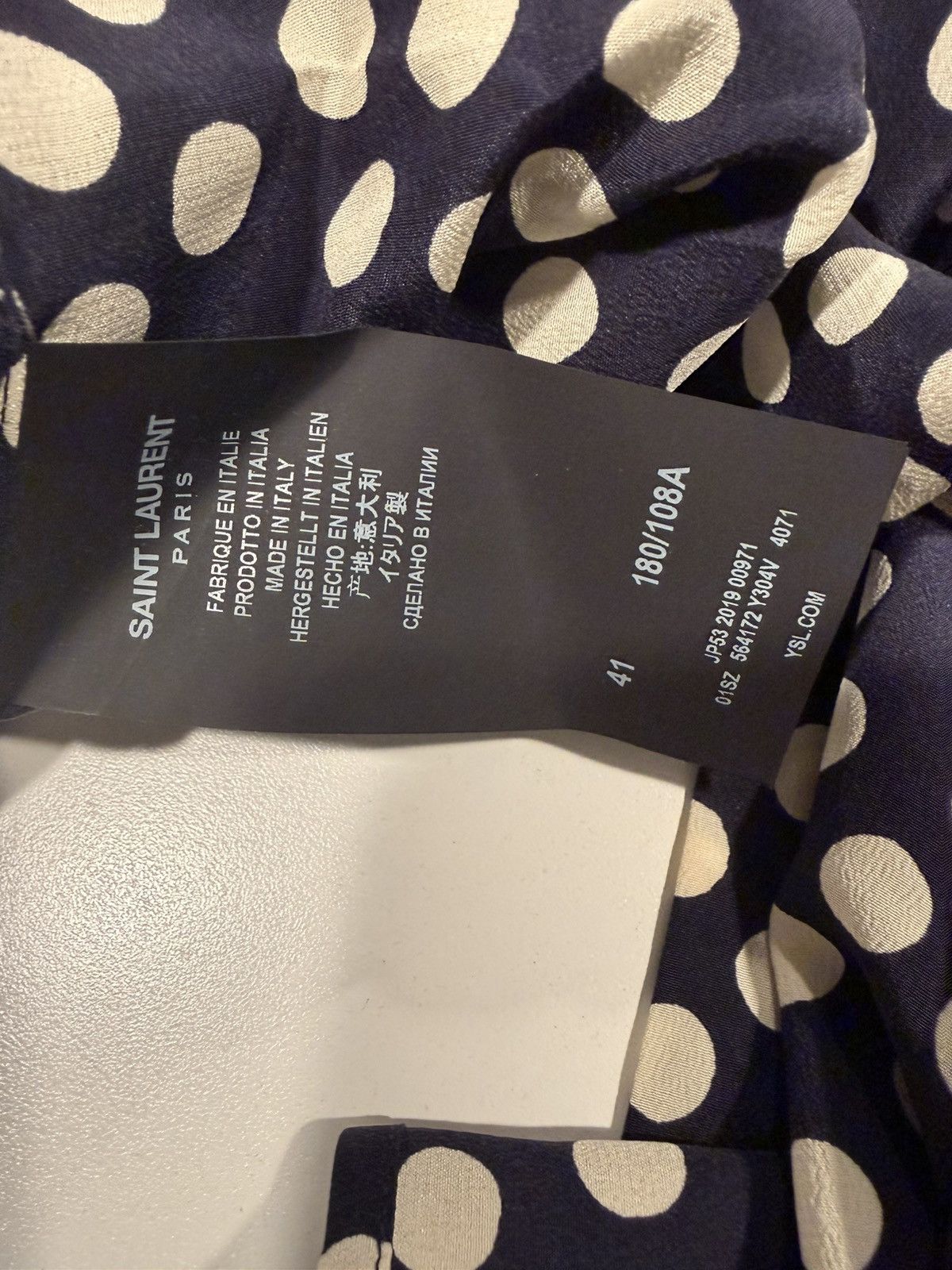 Saint Laurent Paris Saint laurent mens silk dots shirt. $1190 Size US L / EU 52-54 / 3 - 3 Thumbnail