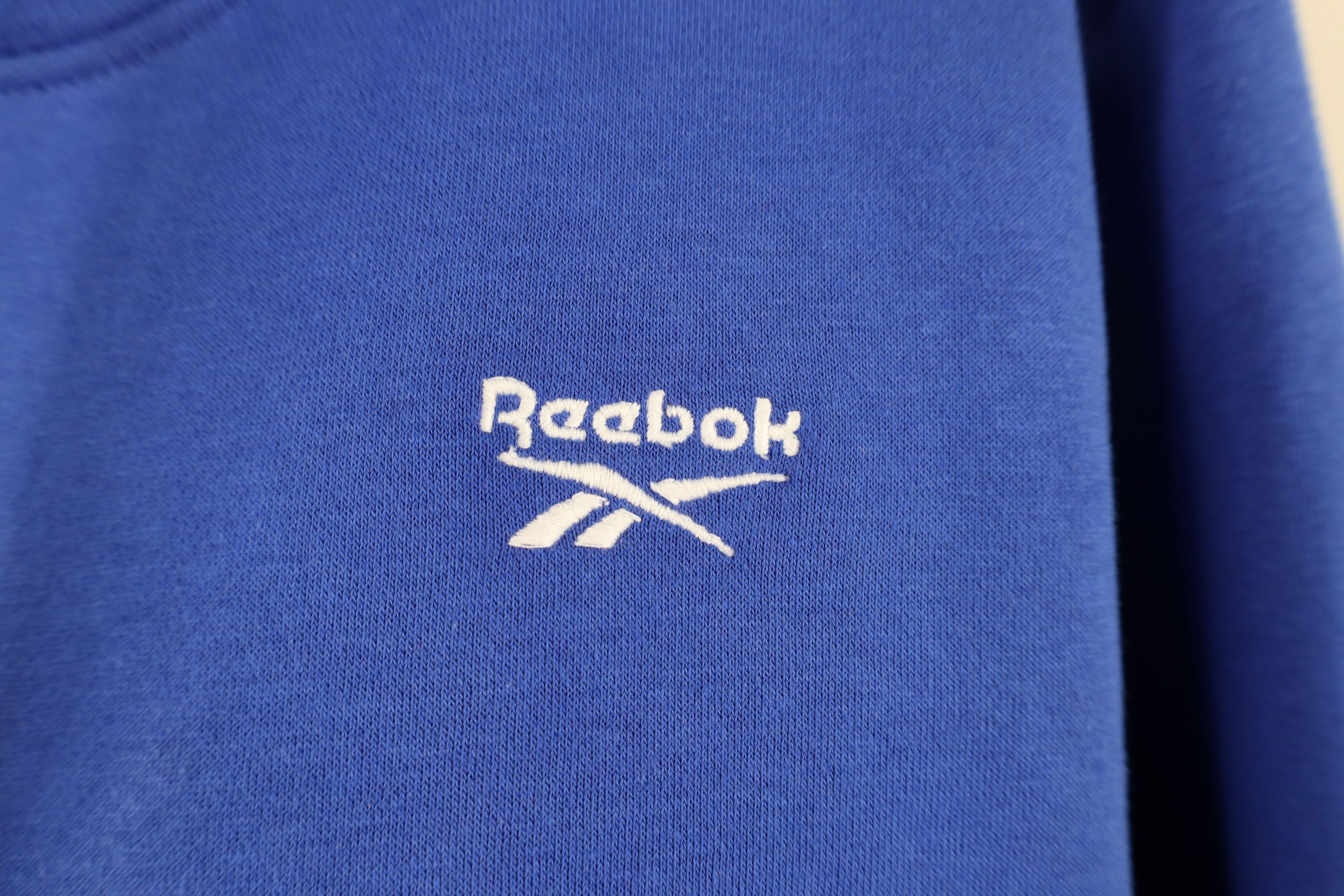 Reebok Vintage Reebok Spell Out Hoodie Sweatshirt Royal Blue Size US L / EU 52-54 / 3 - 4 Thumbnail