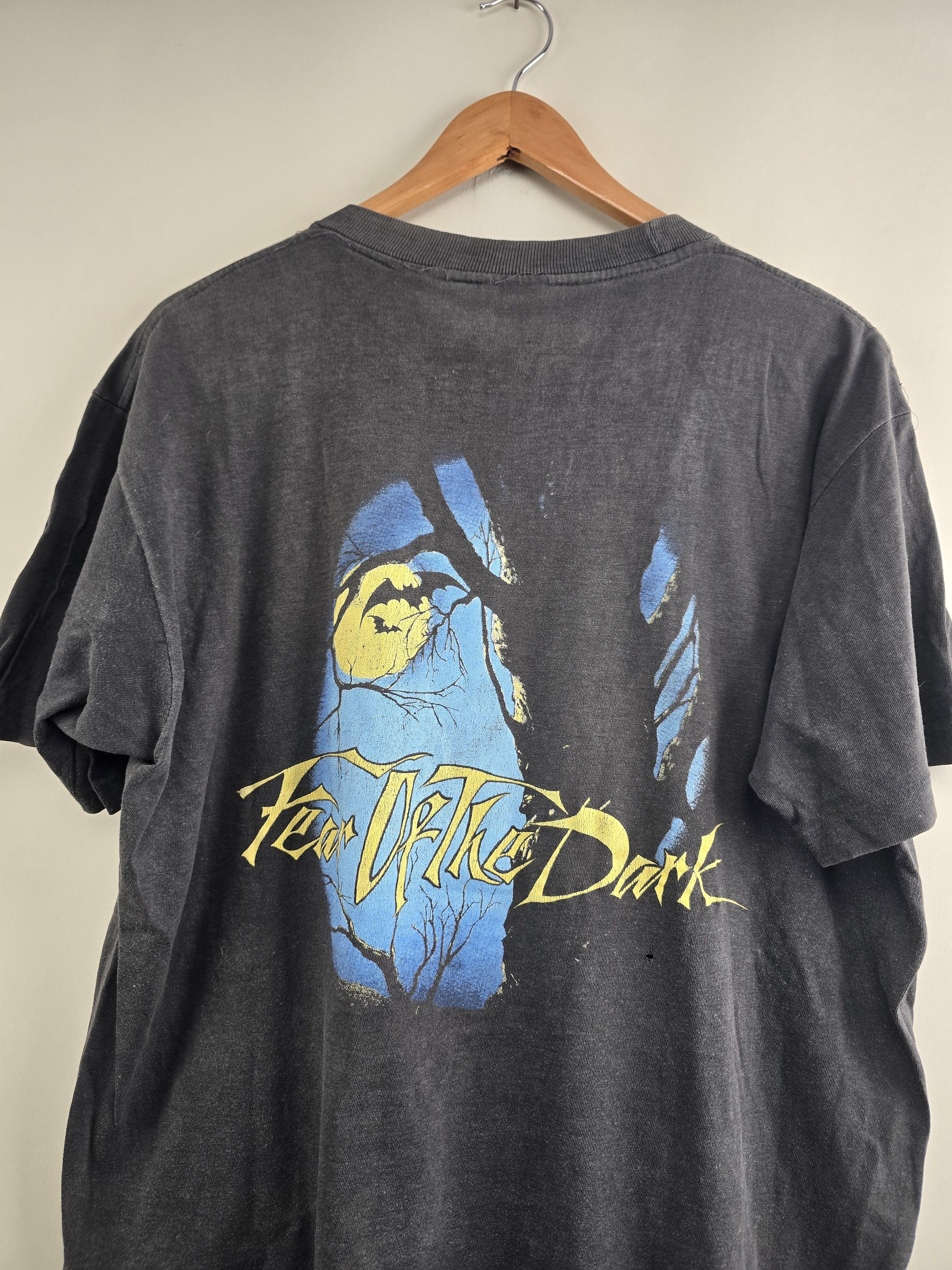 Band Tees × Iron Maiden × Vintage 1992 Iron Maiden Fear of the Dark XL 22.5" 30" Size US XL / EU 56 / 4 - 4 Thumbnail