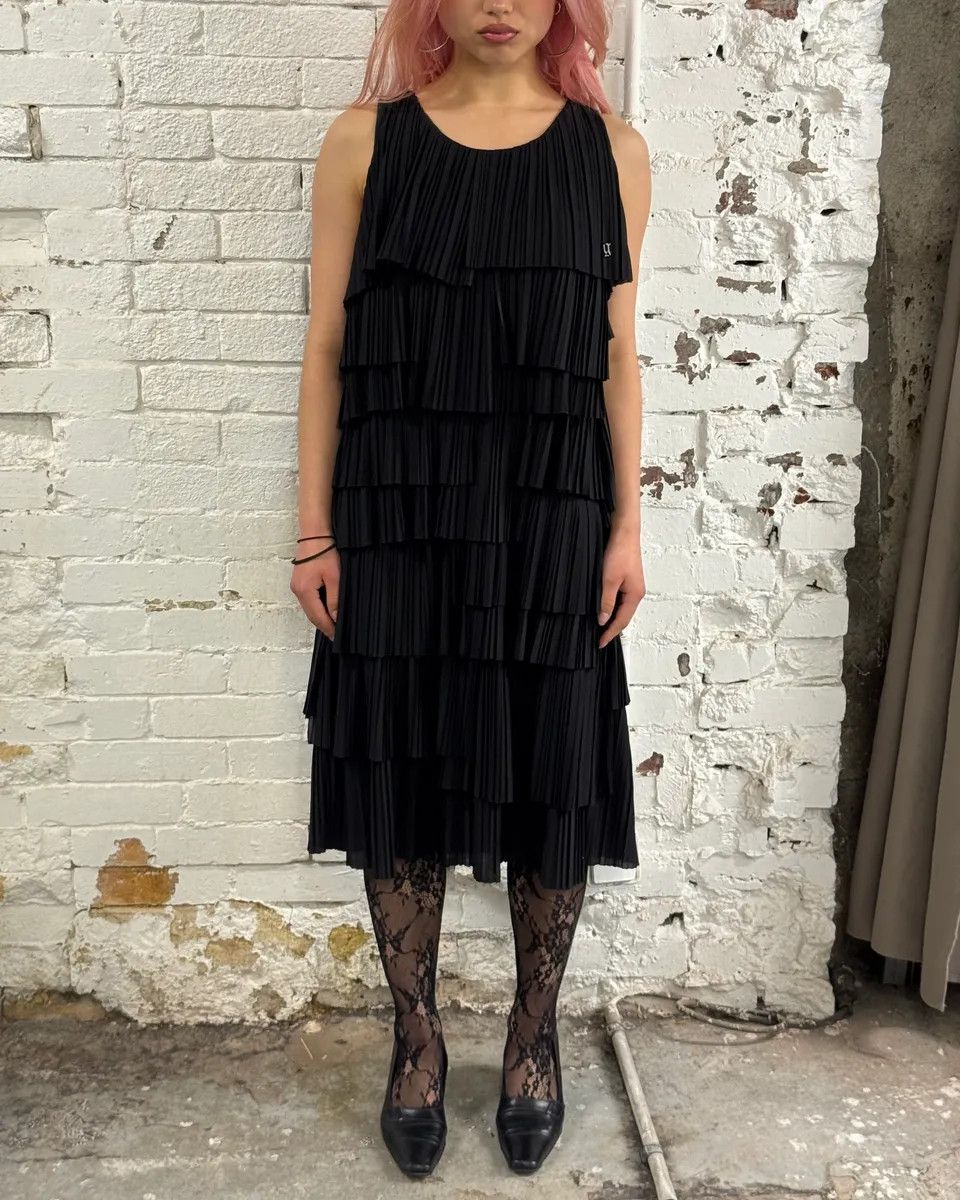 John Galliano 2010s John Galliano Black Pleated Long Dress Size S / US 4 / IT 40 - 3 Thumbnail