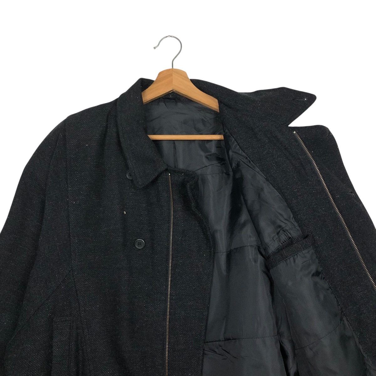 Japanese Brand 📌Vtg Wool Bomber Jacket Double Layer Unbranded Issey Miyake Size US M / EU 48-50 / 2 - 14 Thumbnail