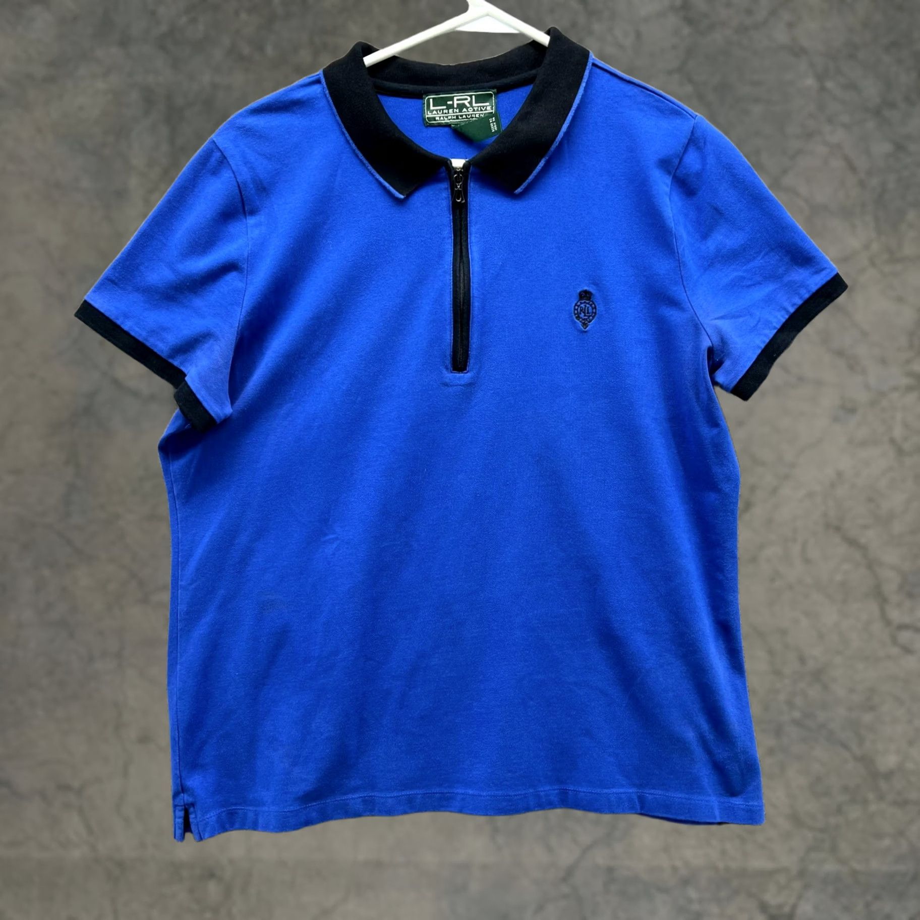 Ralph Lauren VINTAGE Lauren Ralph Shirt Womens XL Blue Polo Royal Active Golf Quarter Zip LRL Size XL / US 12-14 / IT 48-50 - 1 Thumbnail