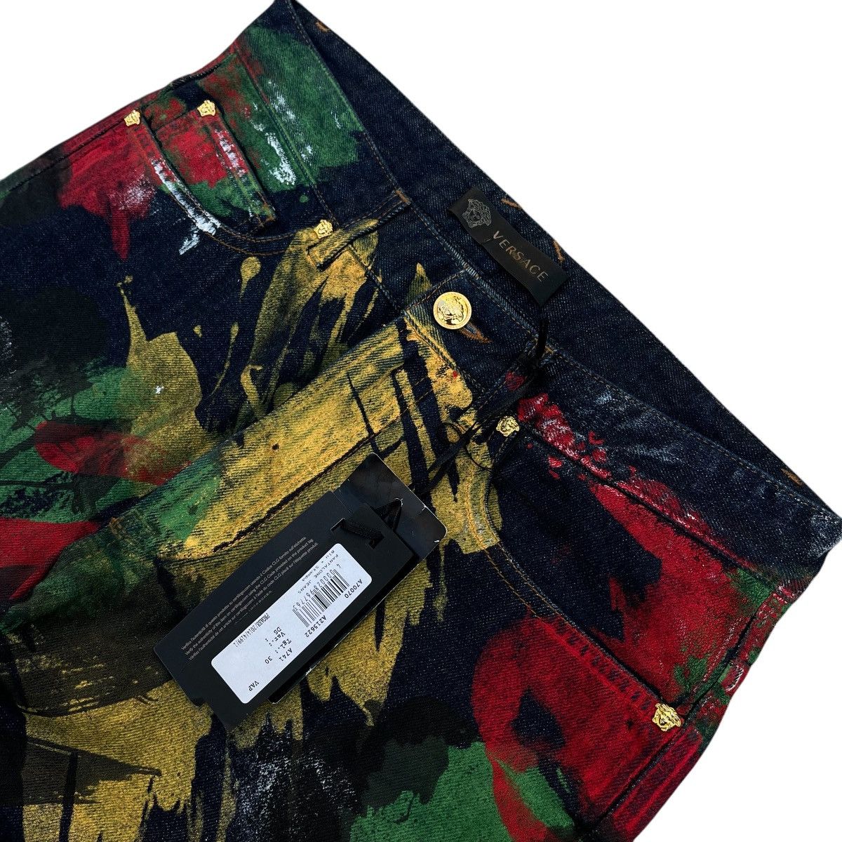 Versace VERSACE PAINTED DENIM JEANS Size US 30 / EU 46 - 3 Thumbnail