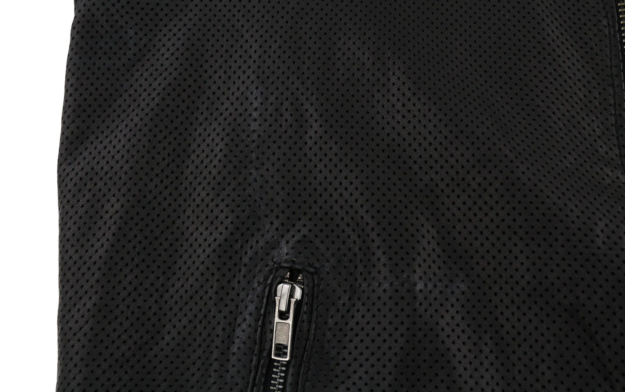 Diesel L Black Lambskin Leather Zip Band Neck Jacket 81730 Size US L / EU 52-54 / 3 - 11 Thumbnail