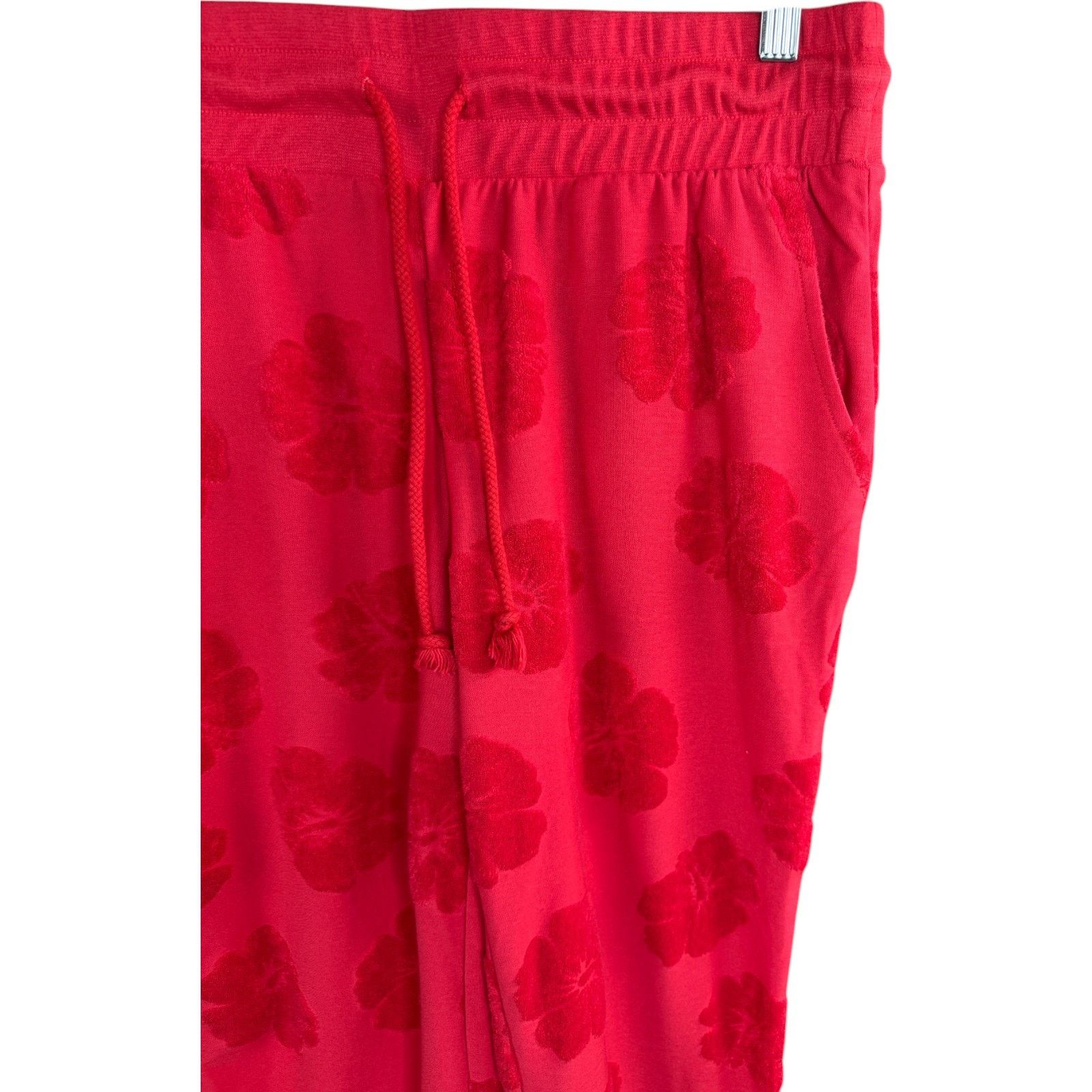 Other Anybody Jacquard French Terry Cropped Pants Hibiscus X-Small Size 26" / US 2 / IT 38 - 4 Thumbnail