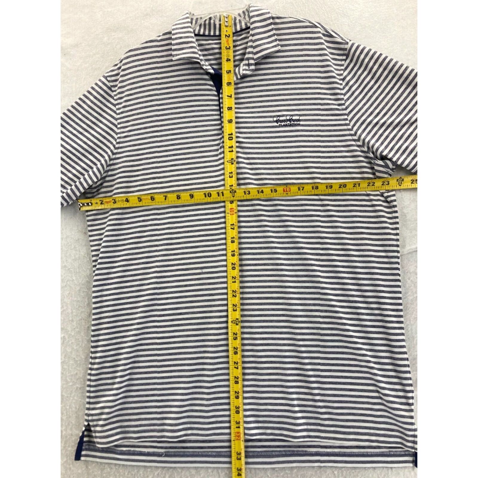 johnnie-O Johnnie-O Mens Large Golf Polo Striped Multicolor Short Sleeve Cross Creek Plantation Size US L / EU 52-54 / 3 - 6 Thumbnail