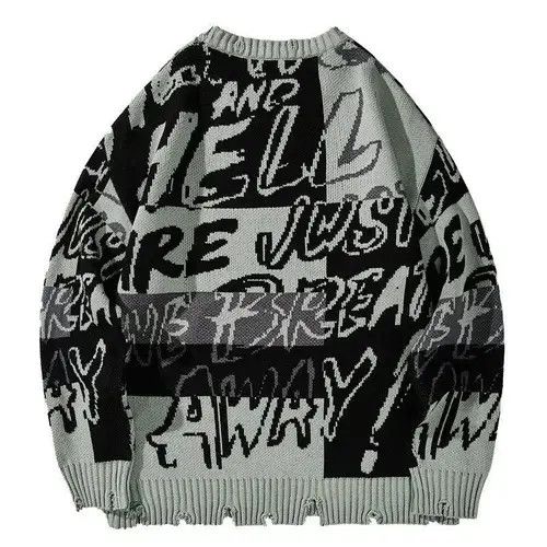 Aran Isles Knitwear × Japanese Brand Harajuku Long Sleeve Knitwears Print Sweater Size US M / EU 48-50 / 2 - 4 Thumbnail