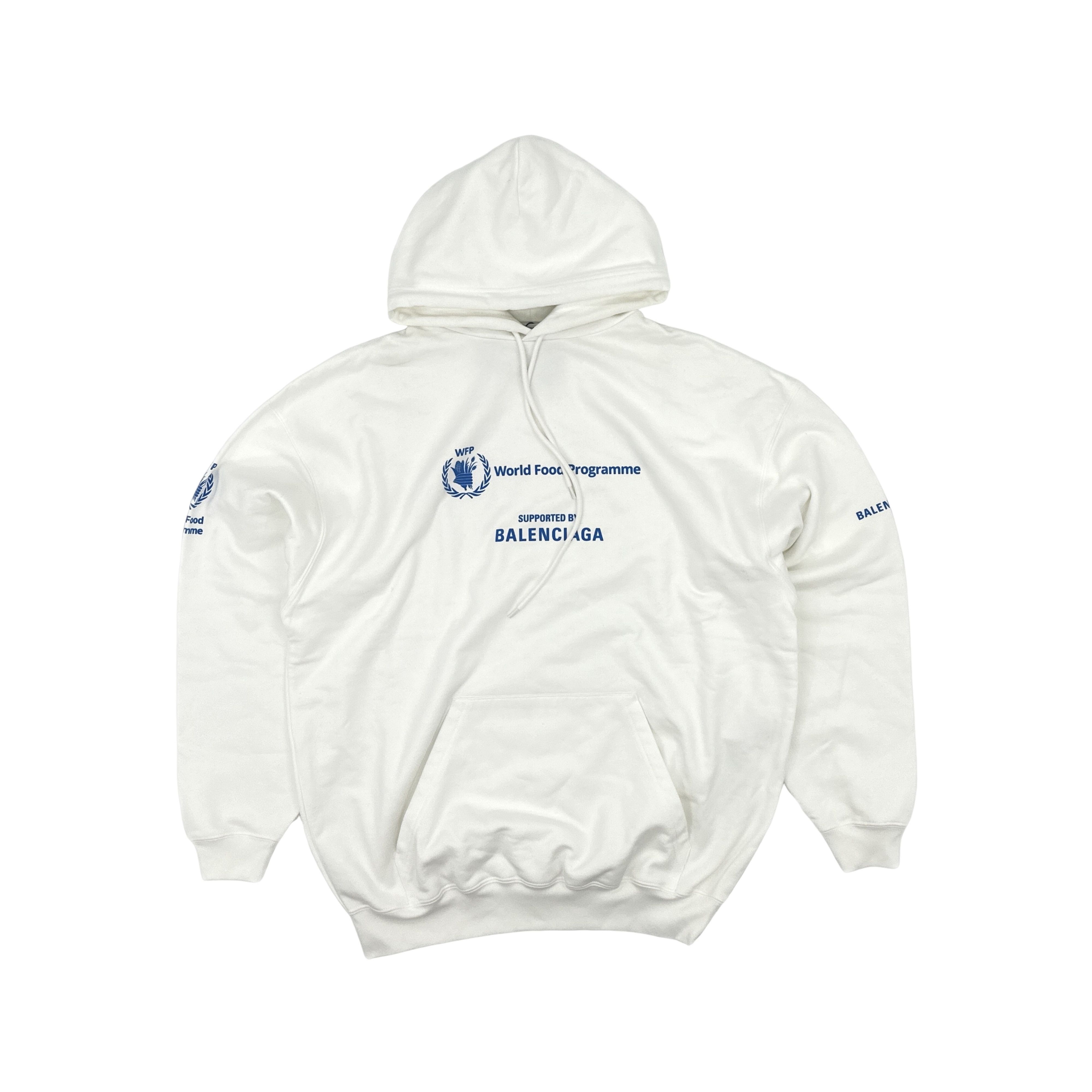Balenciaga Balenciaga x WFP Logo Print Hoodie S Size S / US 4 / IT 40 - 1 Thumbnail
