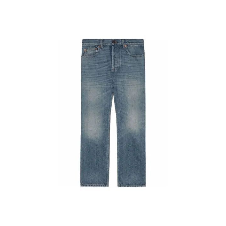 Gucci Gucci Women's Blue Straight Leg Casual Jeans-2507 Size 24" / US 00 / IT 34 - 7 Thumbnail