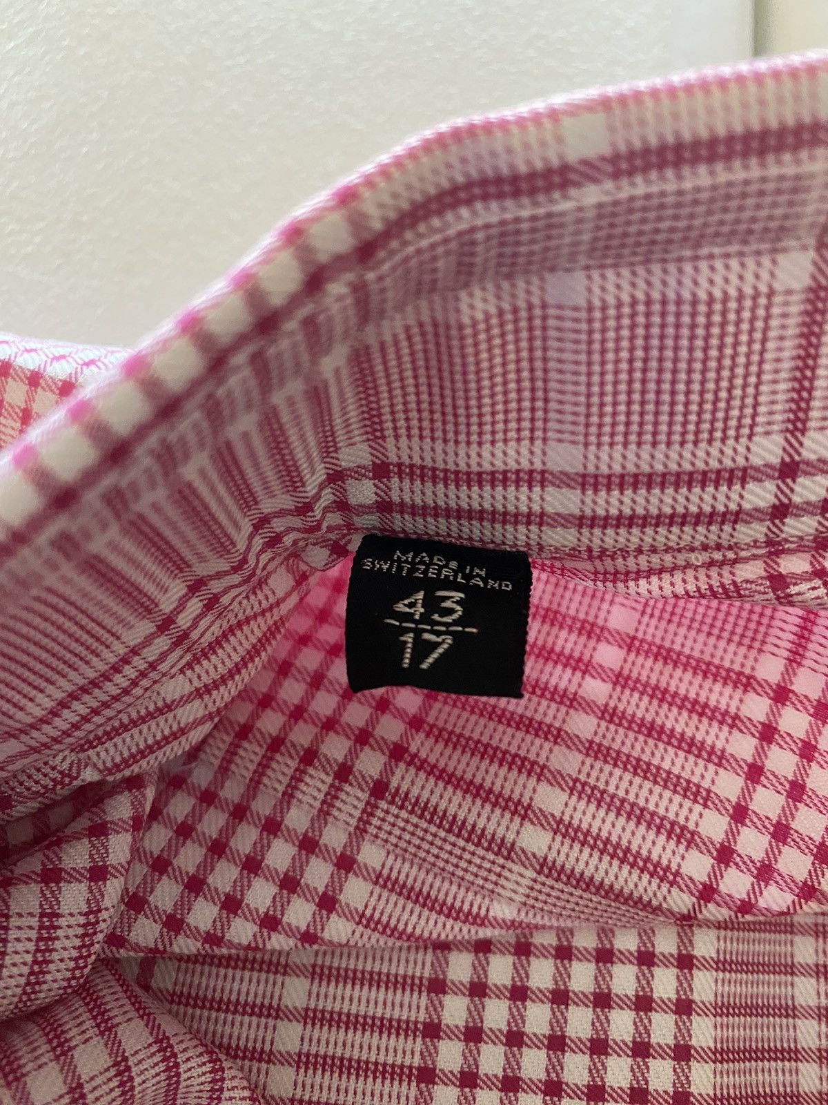 Tom Ford Tom Ford peppermint pink glen check shirt 17 43e NEW Size US L / EU 52-54 / 3 - 6 Thumbnail