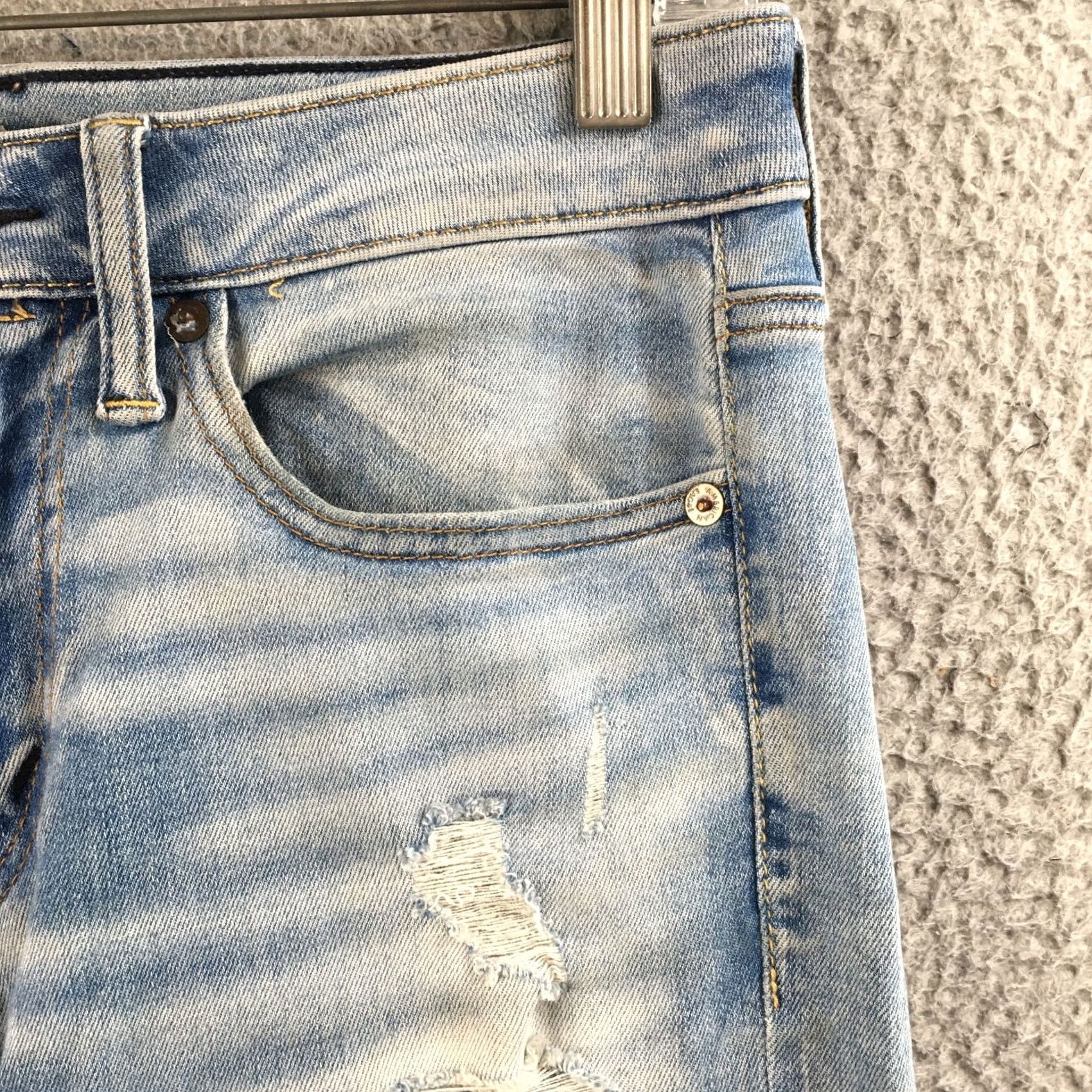 American Eagle Outfitters American Eagle Outfitters Jeans Womens 28 Skinny Light Blue Distressed Denim Slim 5-Pocket Size 28" / US 6 / IT 42 - 4 Thumbnail