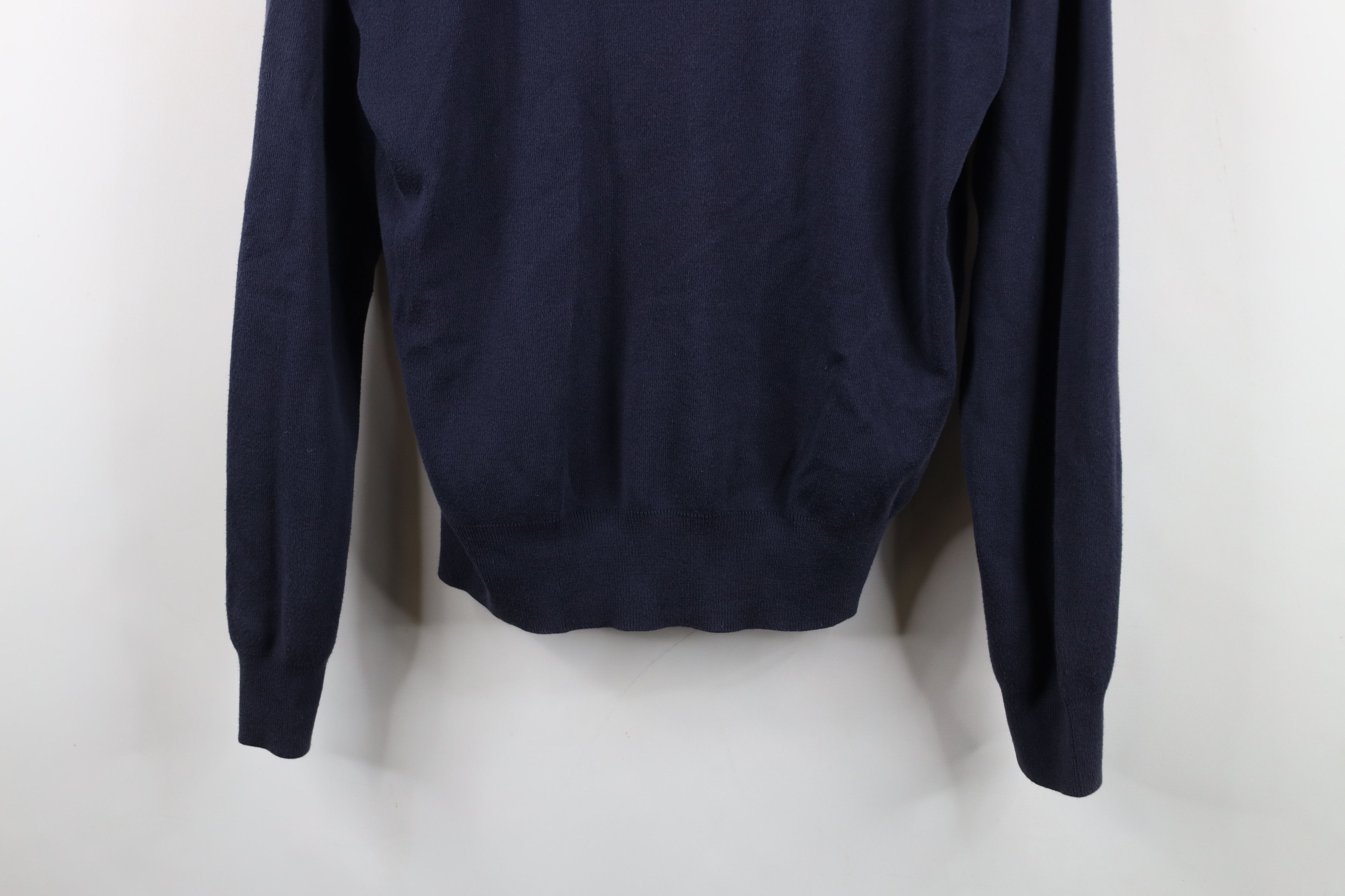 Ralph Lauren Vintage 90s Ralph Lauren Cotton Knit V-Neck Sweater Blue Size US M / EU 48-50 / 2 - 3 Thumbnail