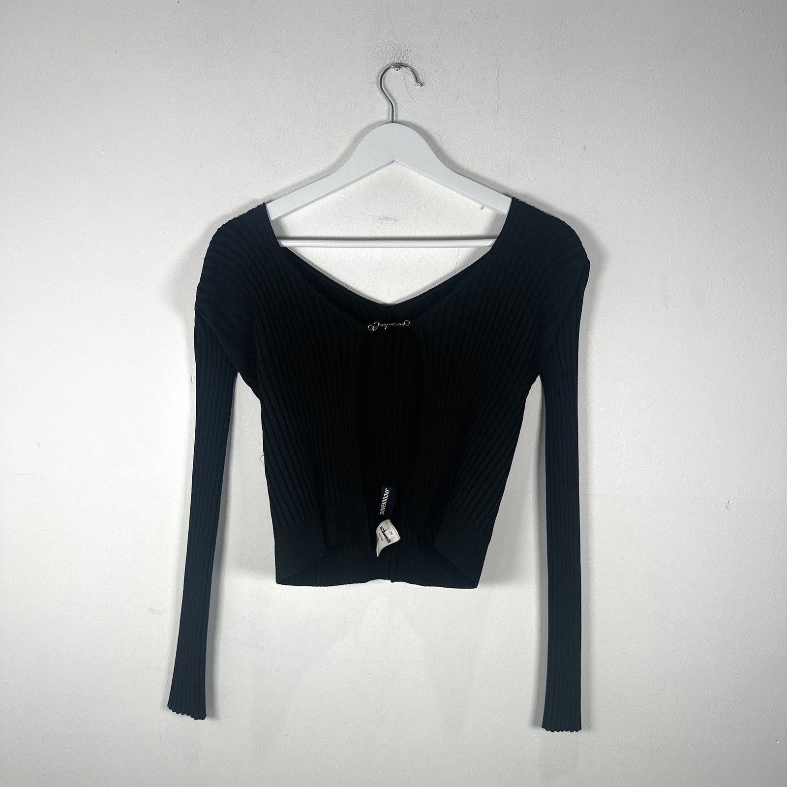 Jacquemus Jacquemus La Maille Pralu Cropped Cardigan Black Size S Size S / US 4 / IT 40 - 1 Thumbnail