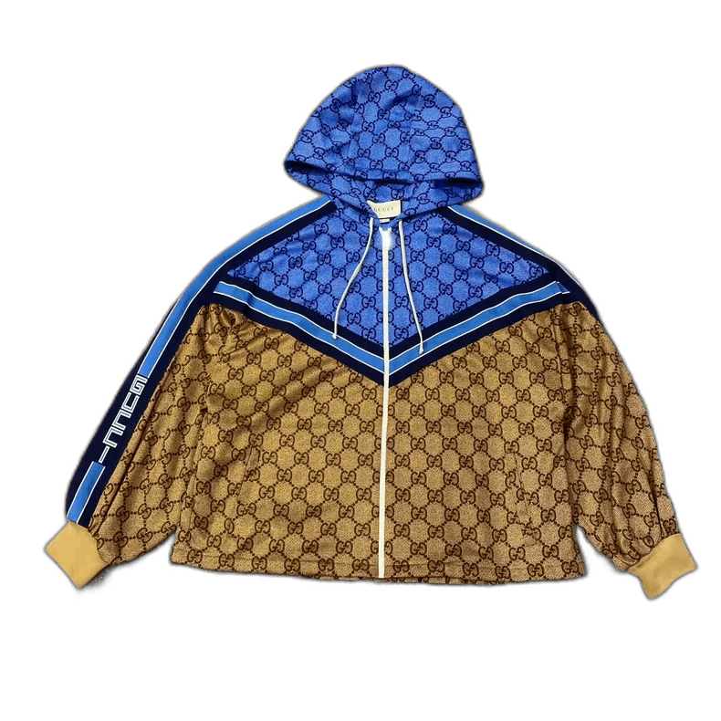 Gucci Gucci Color Block Logo Hooded Jacket-yf Size US S / EU 44-46 / 1 - 1 Thumbnail