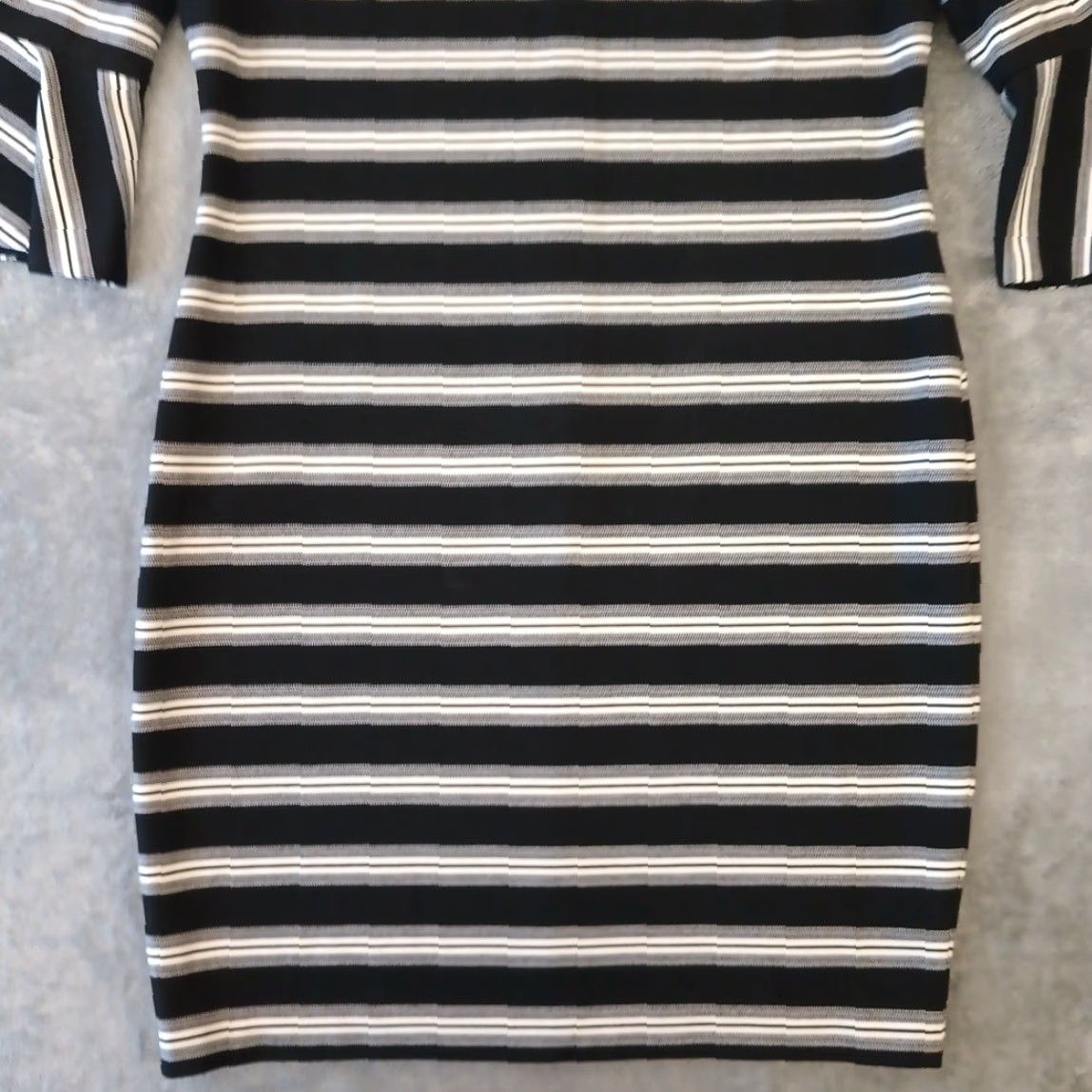Calvin Klein Calvin Klein Sheath Dress Black Knit 3/4 Bell Sleeve Knee Length Size 16 Women Regular Vintage No Size XXL / US 16-18 / IT 52-54 - 5 Thumbnail