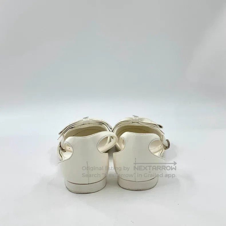 Chanel Chanel White diamond bow casual one-word buckle flat shoes Size US 7.5 / IT 37.5 - 4 Thumbnail