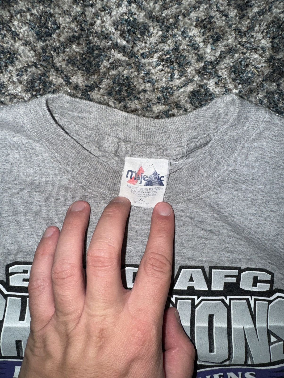 Majestic × NFL × Vintage Vintage 2000 AFC Champions Shirt Size US XL / EU 56 / 4 - 3 Thumbnail