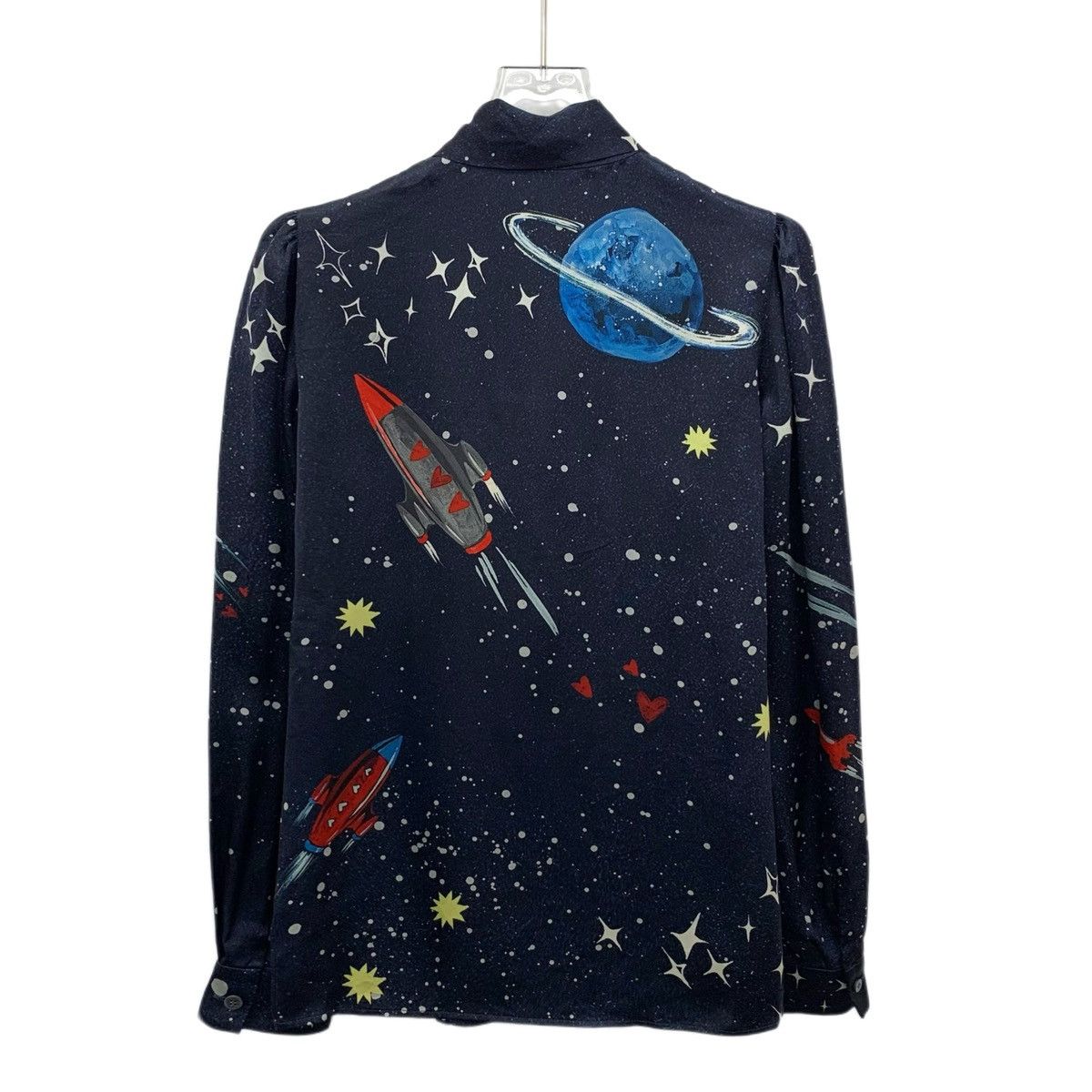 Dolce & Gabbana Dolce & Gabbana Long Sleeve Shirt with Bow Tie Detail K26WX Size S / US 4 / IT 40 - 2 Thumbnail