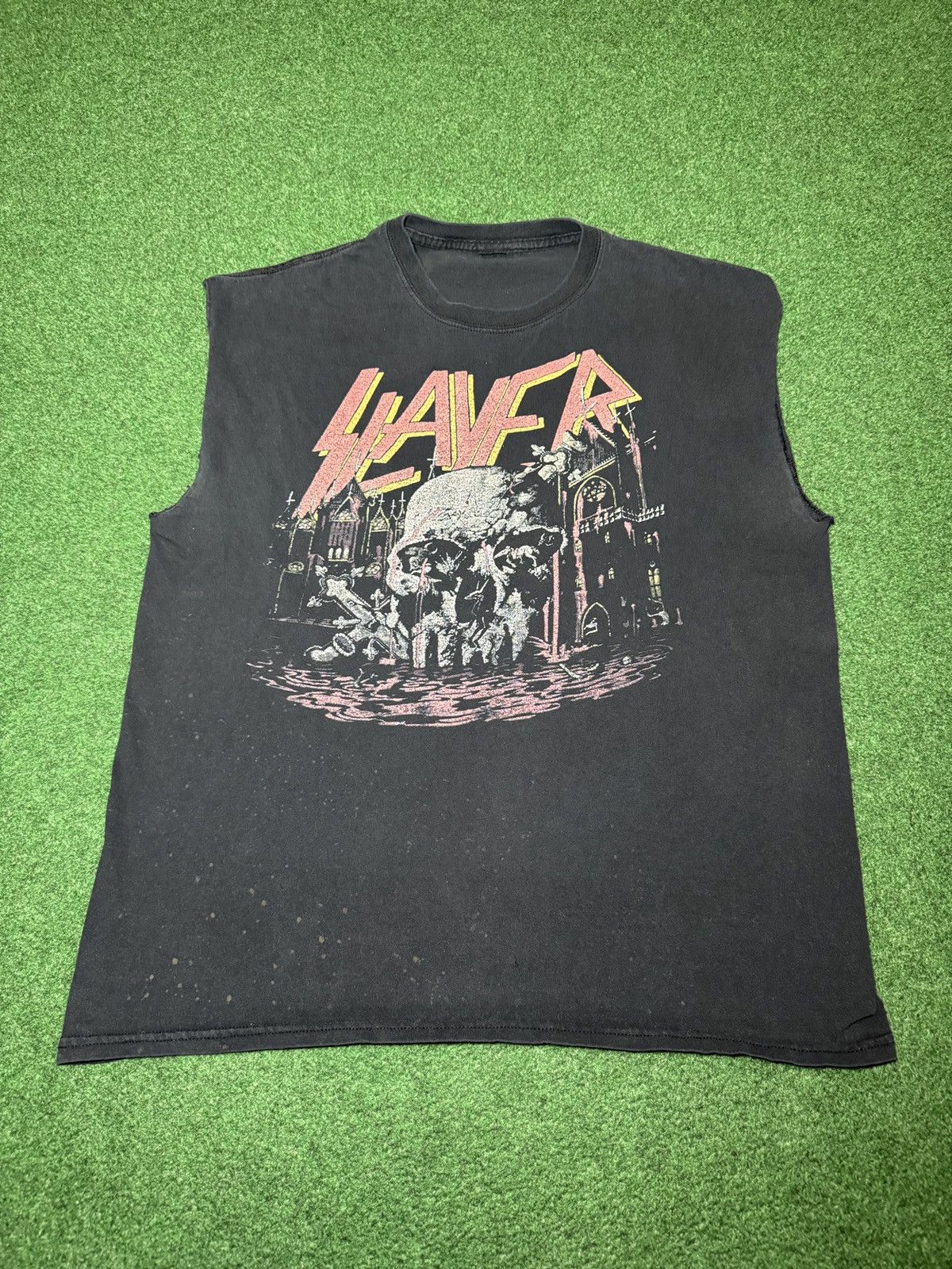 Band Tees Vintage Slayer Cutoff Sleeveless 80s 90s Lrg Band T Shirt Size US L / EU 52-54 / 3 - 1 Thumbnail