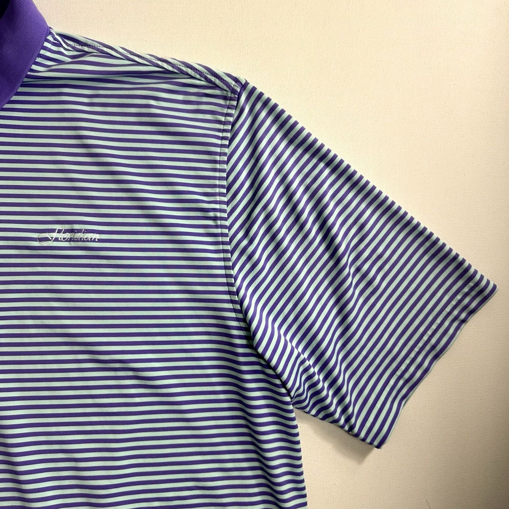 Peter Millar Peter Millar Summer Comfort Floridian Golf Polo Shirt Men XL Purple Stripe Size US XL / EU 56 / 4 - 5 Thumbnail