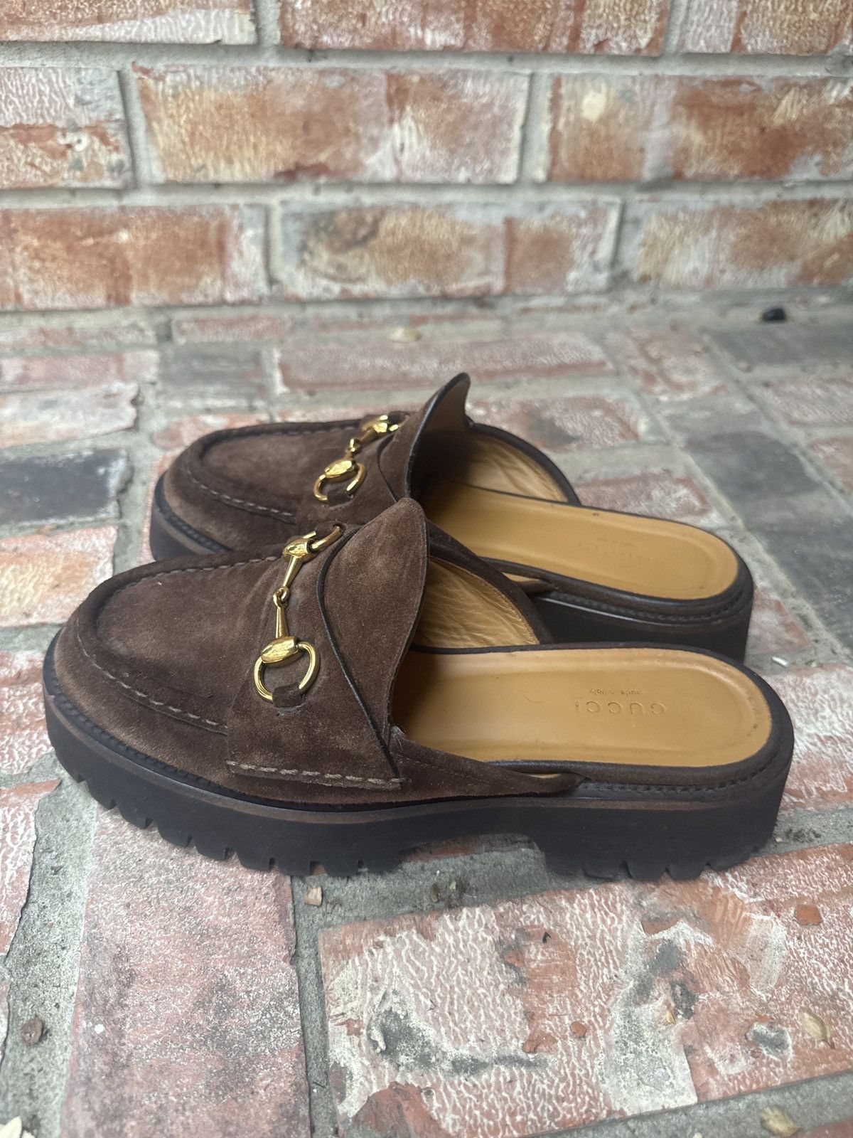 Gucci Gucci Horsebit Lug Sole Leather Loafers Made in Italy–EU 38 Size US 8 / IT 38 - 1 Thumbnail